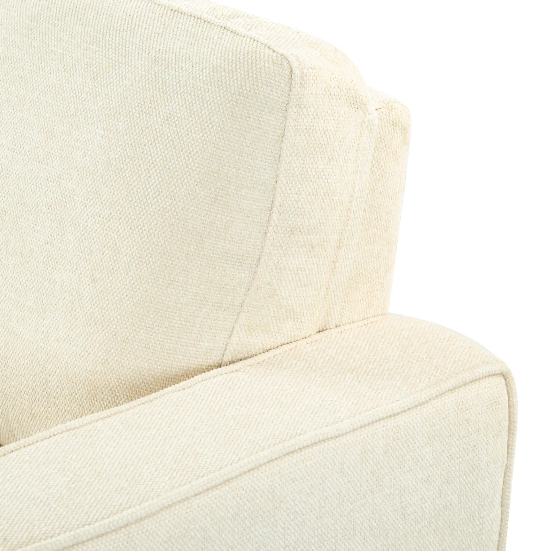 Felicianya Modern Accent Chair in Cream in a styled room