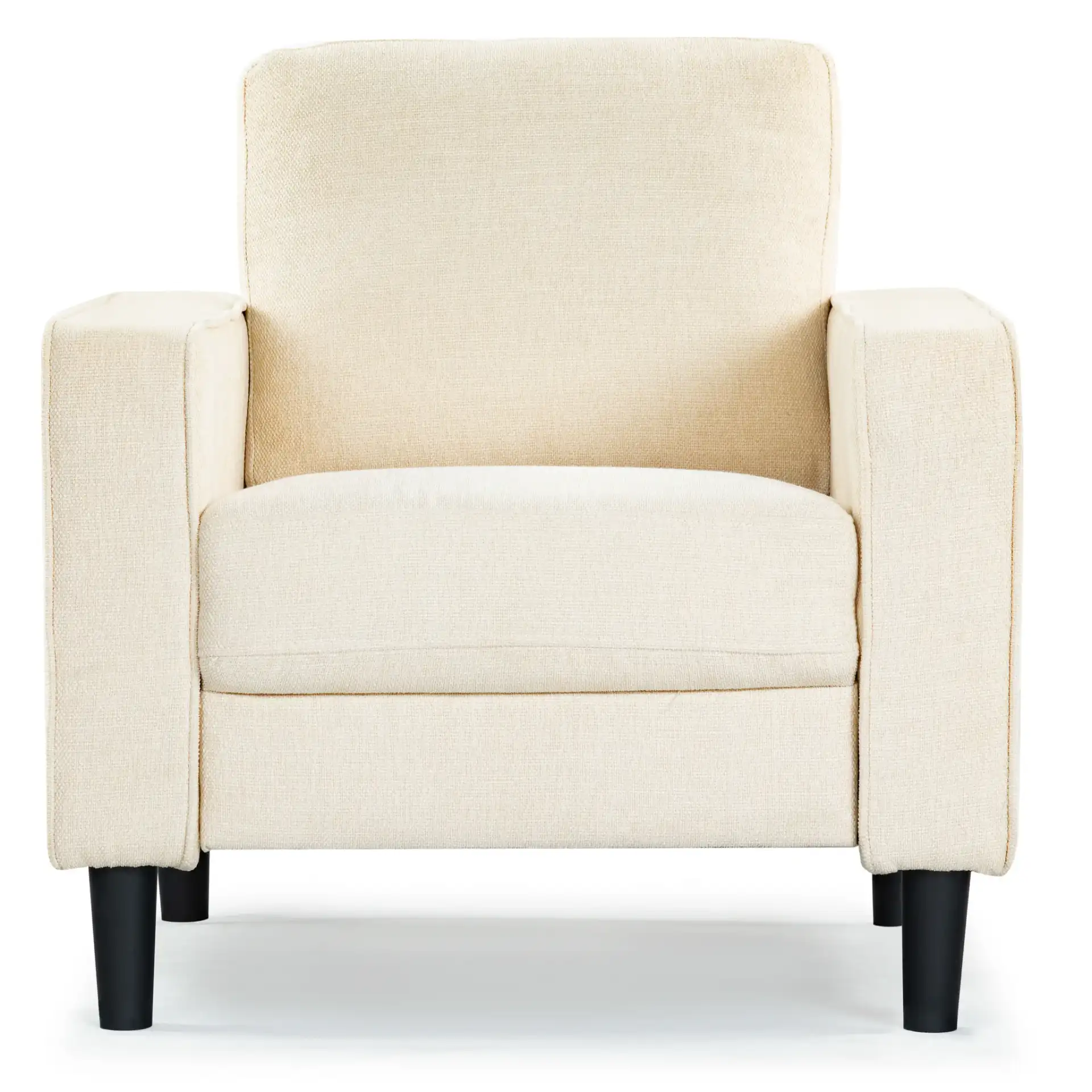 Felicianya Modern Accent Chair in Cream, detail view
