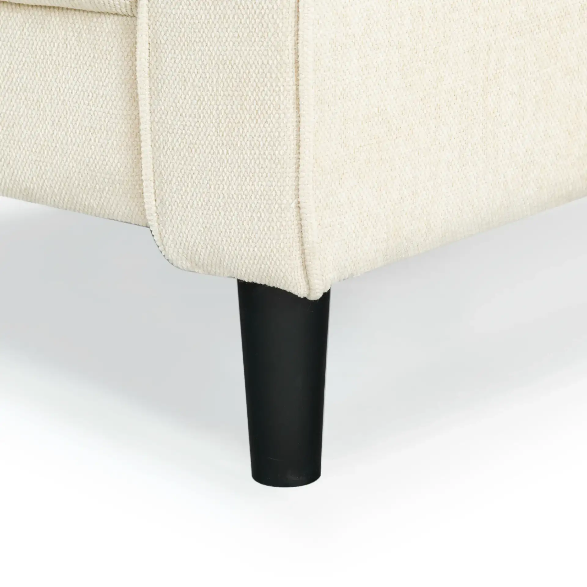 Felicianya Modern Accent Chair in Cream, detail view