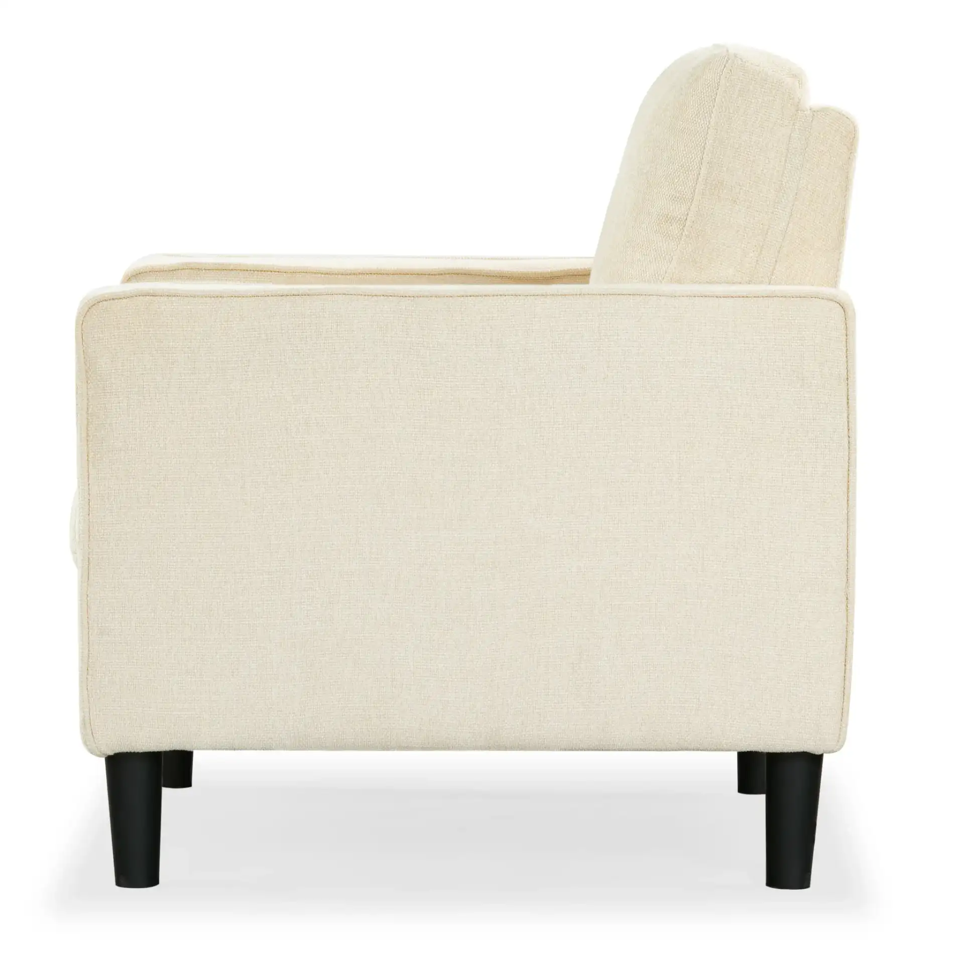 Felicianya Modern Accent Chair in Cream, detail view
