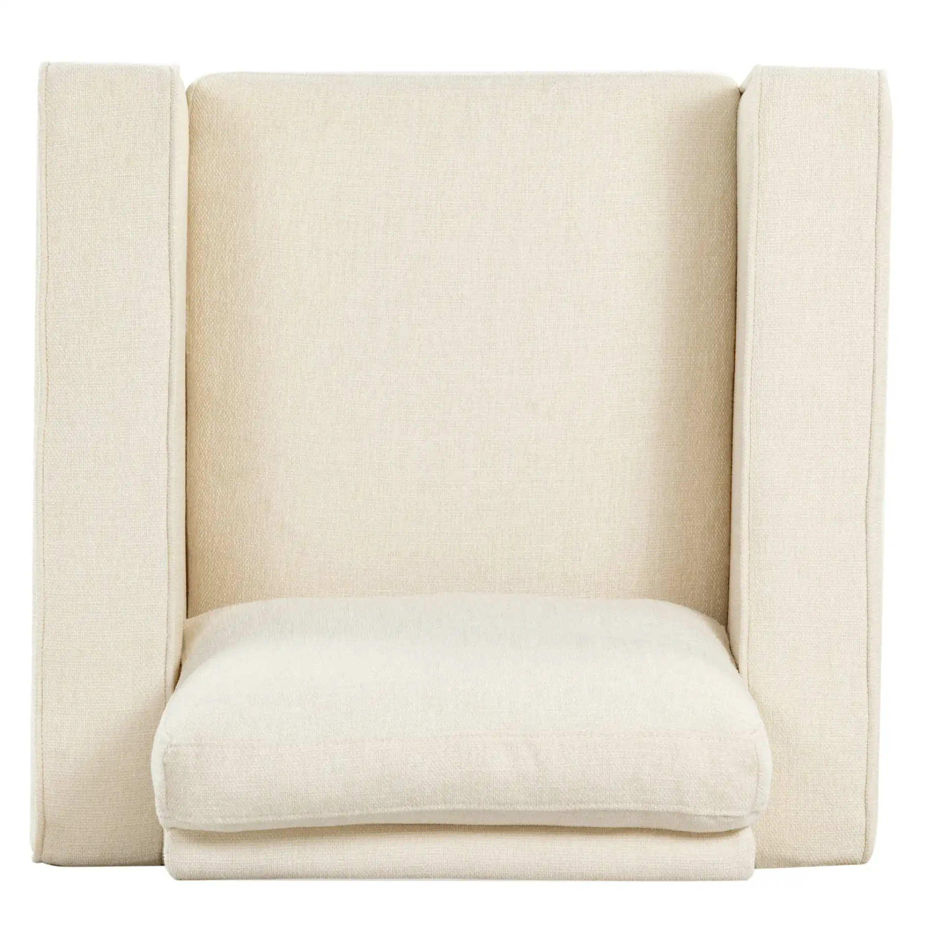 Felicianya Modern Accent Chair in Cream, detail view