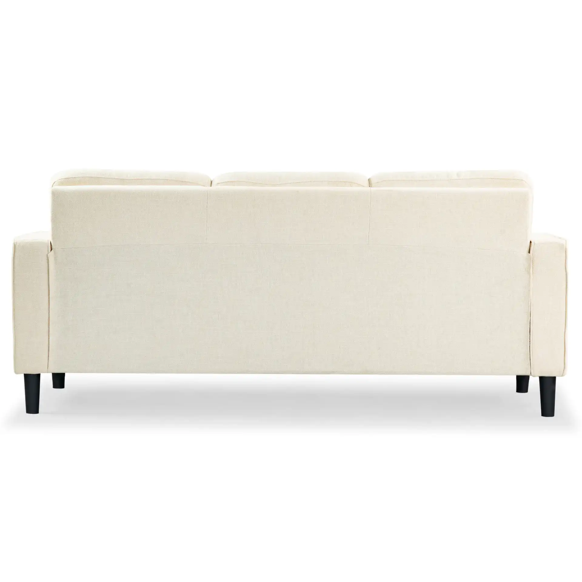 Felicianya Modern Three-Seater Sofa in Light Gray, detail view