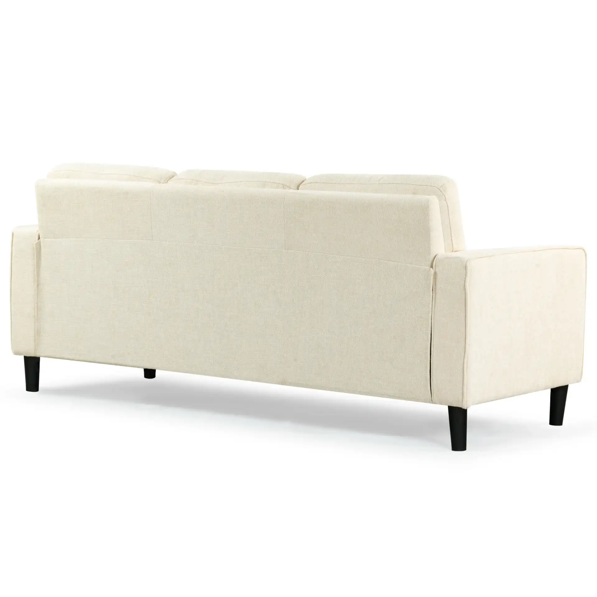 Felicianya Modern Three-Seater Sofa in Light Gray, detail view