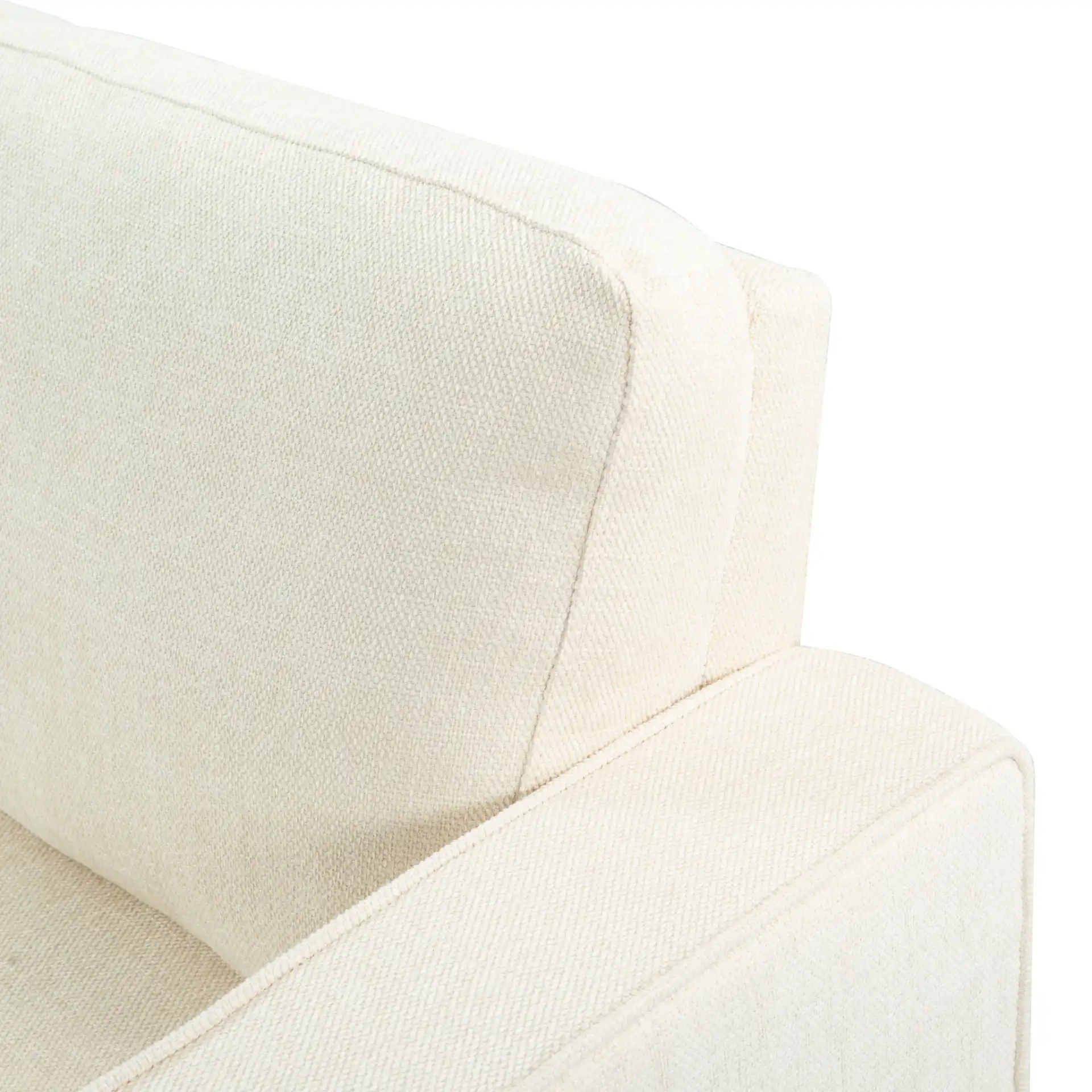 Felicianya Modern Three-Seater Sofa in Light Gray in a styled room