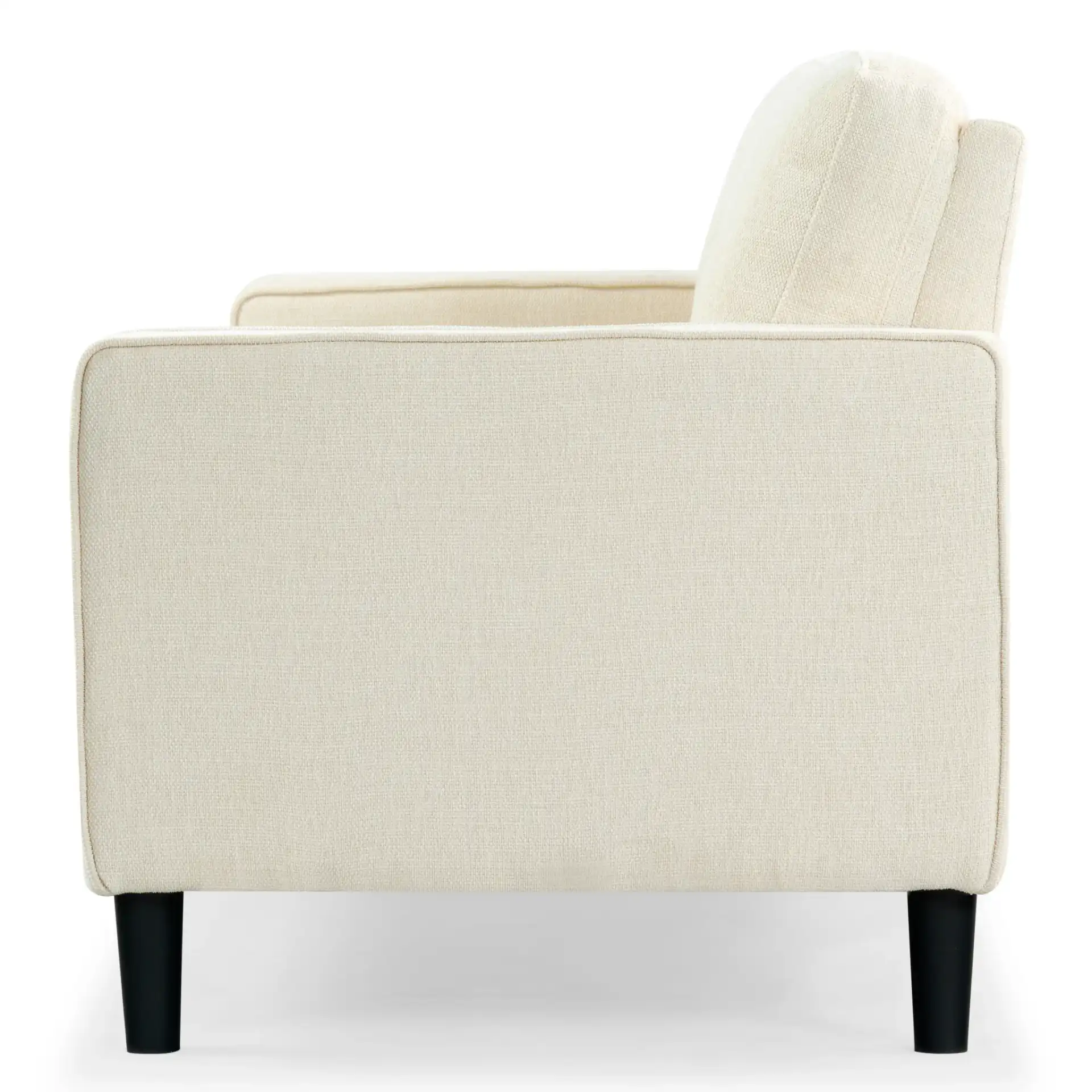 Felicianya Modern Three-Seater Sofa in Light Gray, detail view