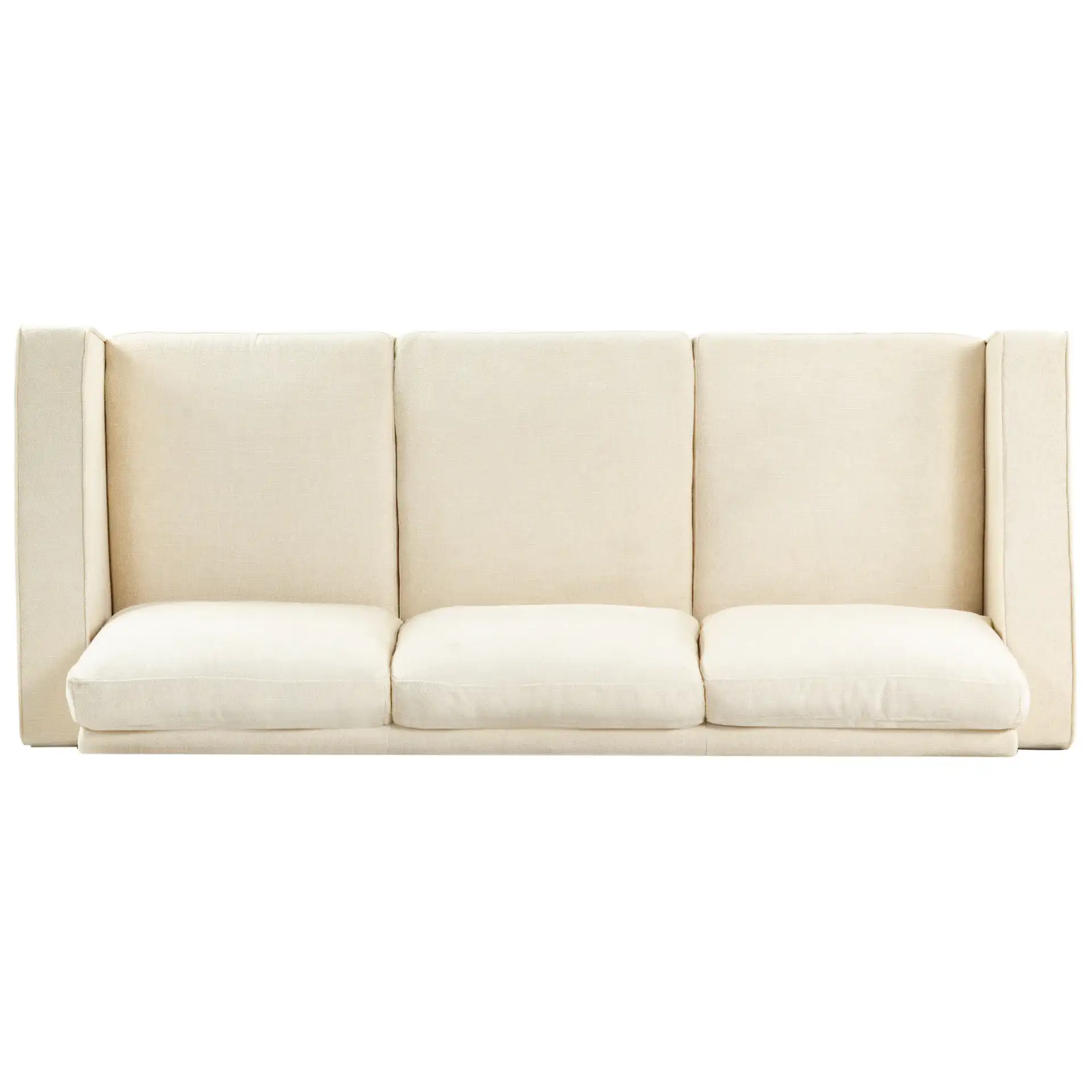 Felicianya Modern Three-Seater Sofa in Light Gray, detail view