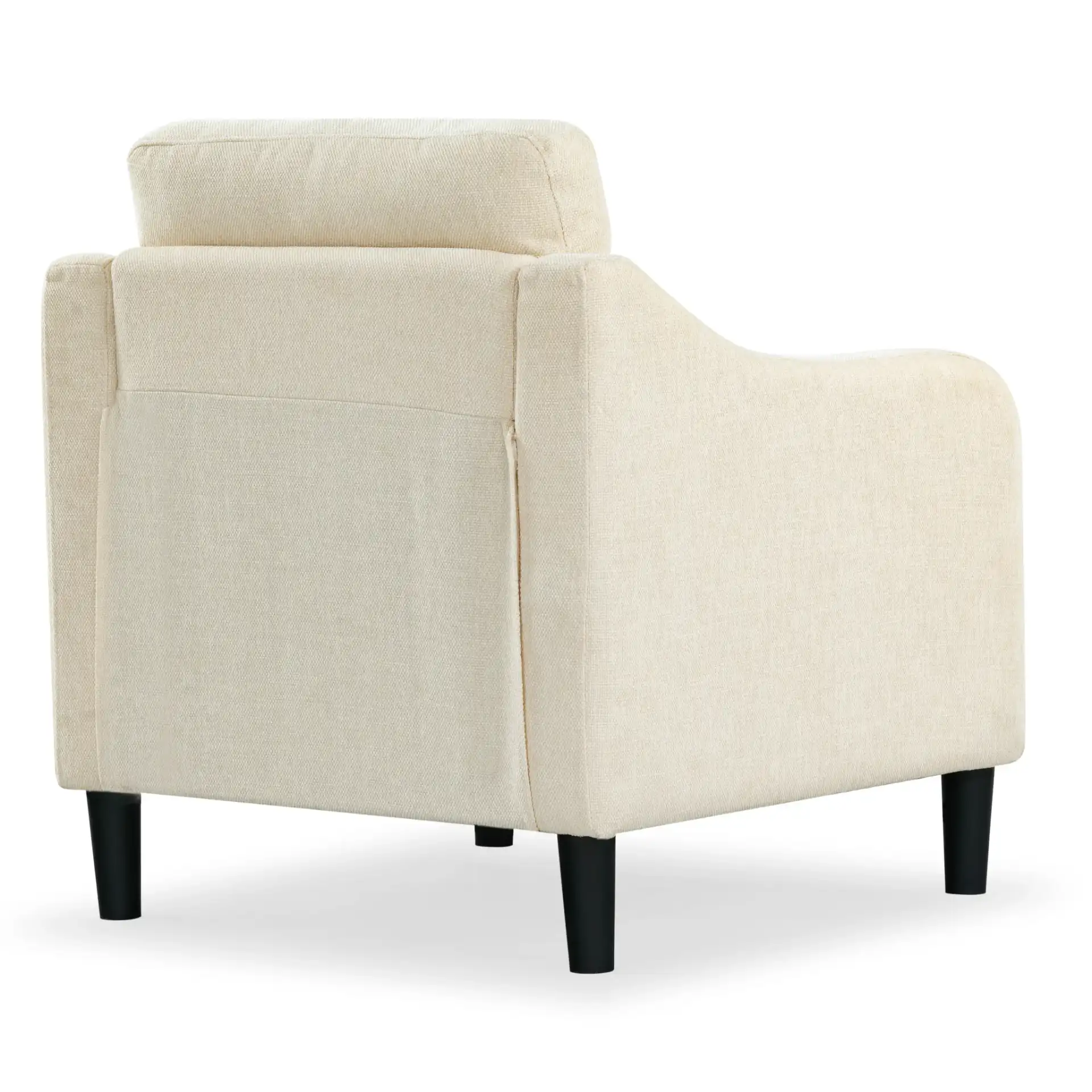 Nathaniel Tufted Back Accent Chair in Cream, detail view