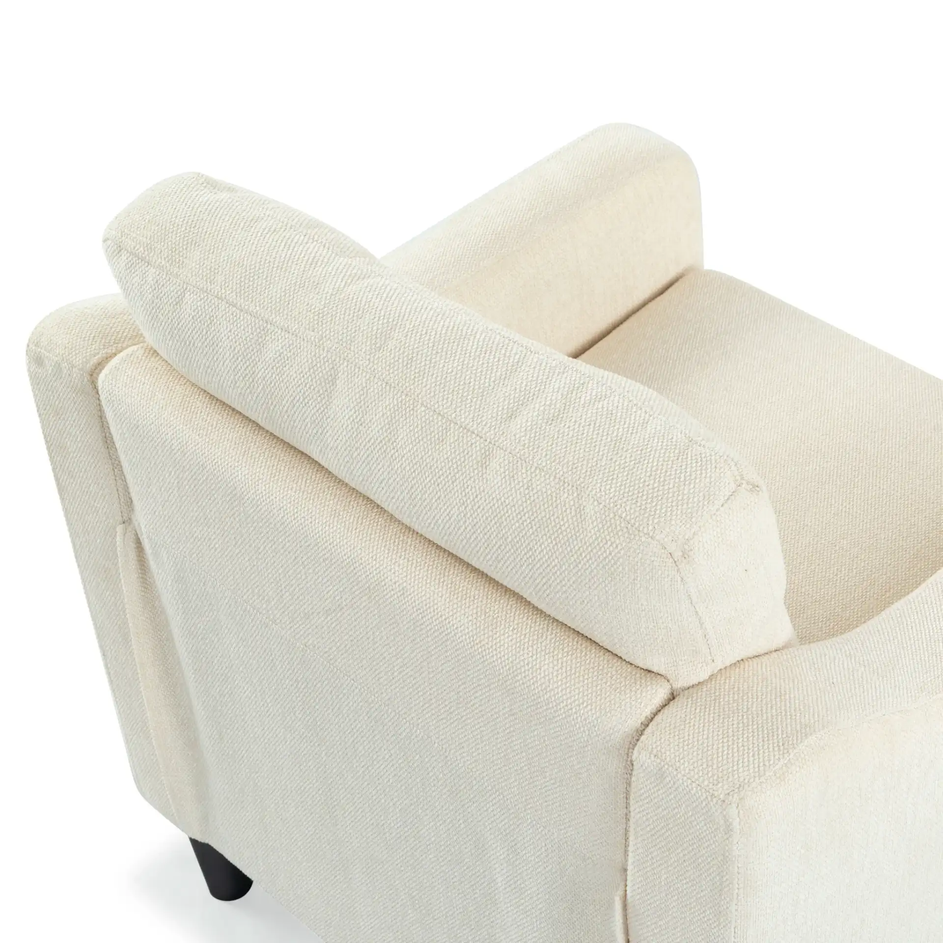 Nathaniel Tufted Back Accent Chair in Cream in a styled room
