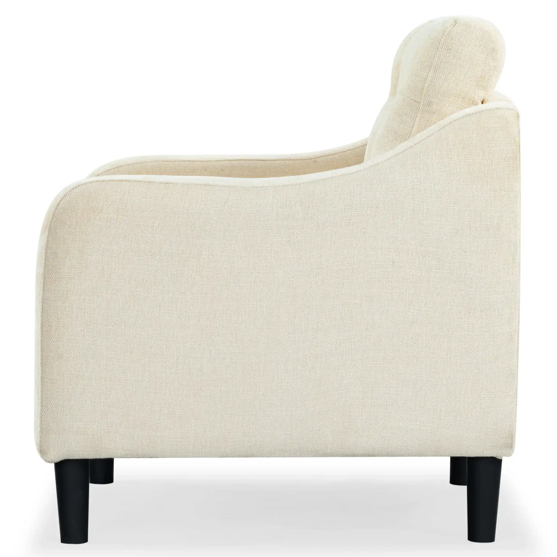 Nathaniel Tufted Back Accent Chair in Cream, detail view