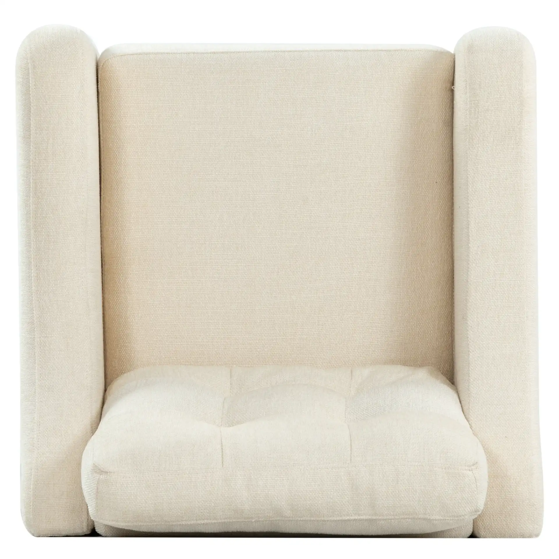 Nathaniel Tufted Back Accent Chair in Cream, detail view