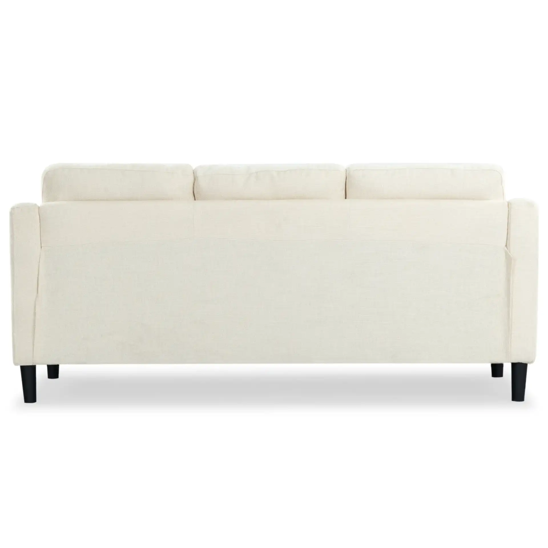 Nathaniel Tufted Three-Seater Sofa in Cream, detail view