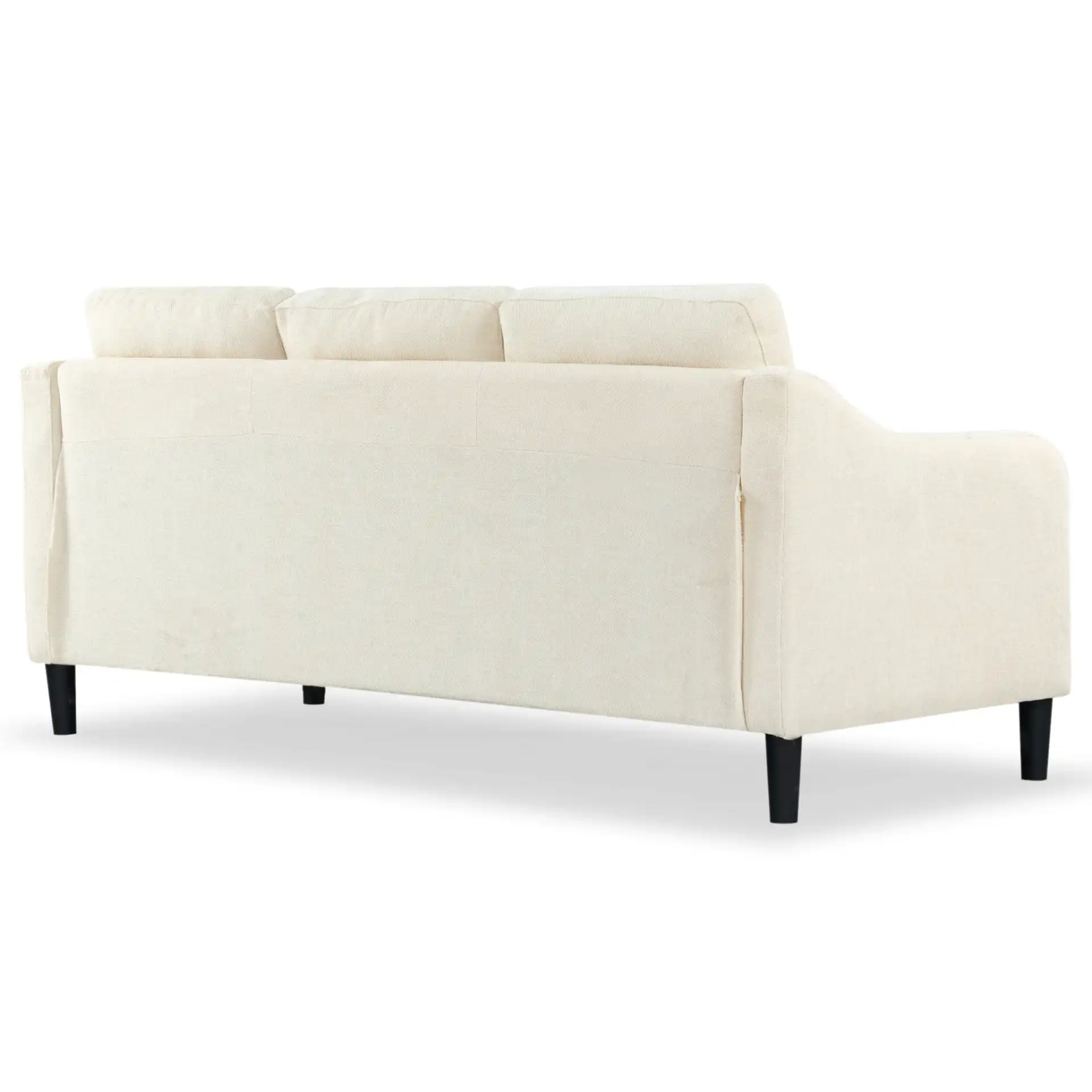 Nathaniel Tufted Three-Seater Sofa in Cream, detail view