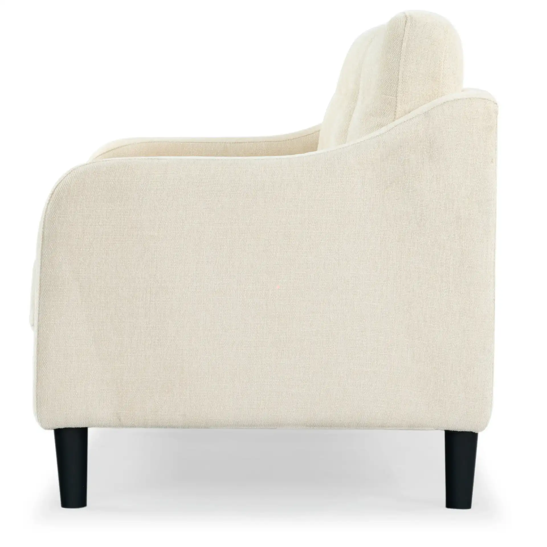 Nathaniel Tufted Three-Seater Sofa in Cream, detail view