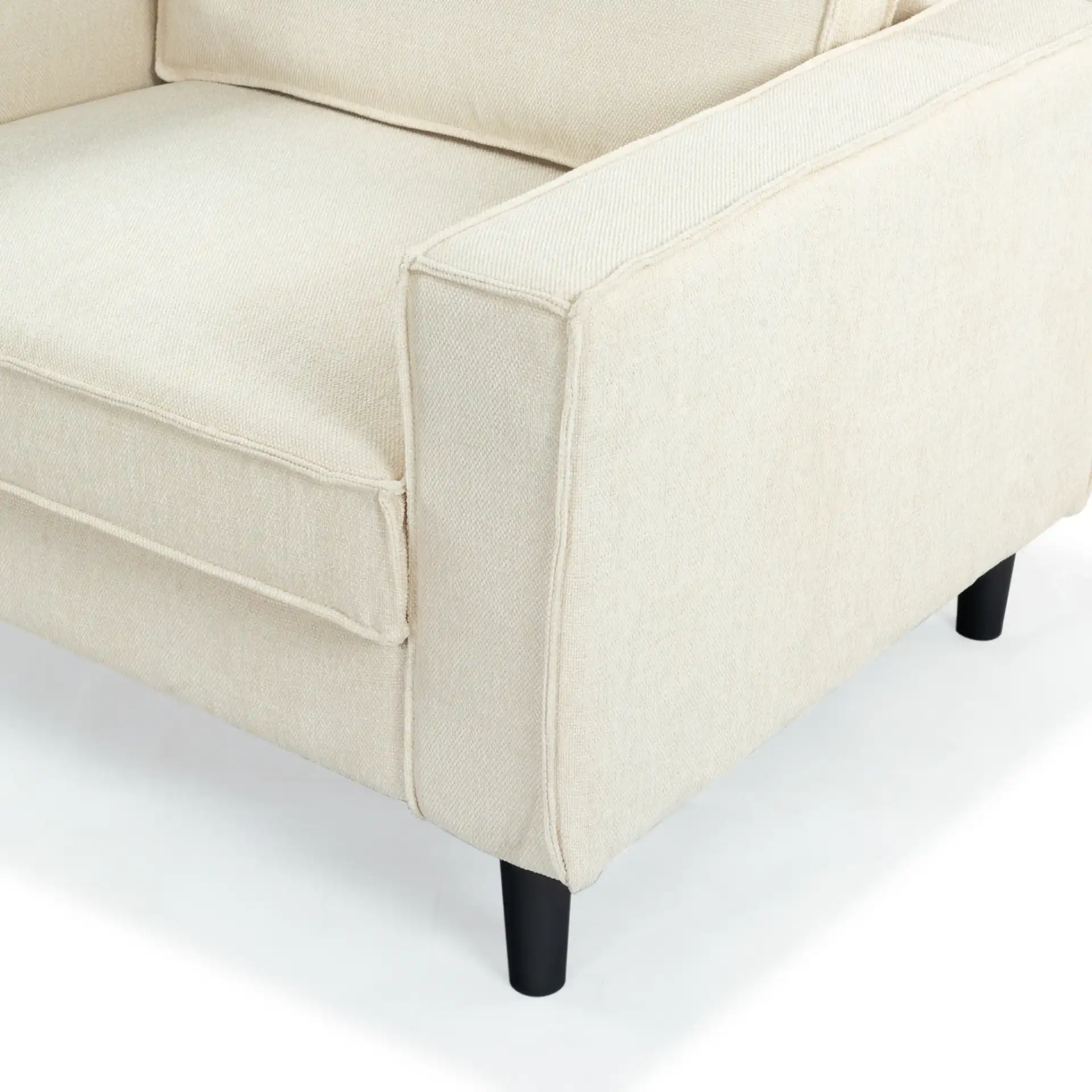 Kalyna Accent Chair in Cream in a styled room