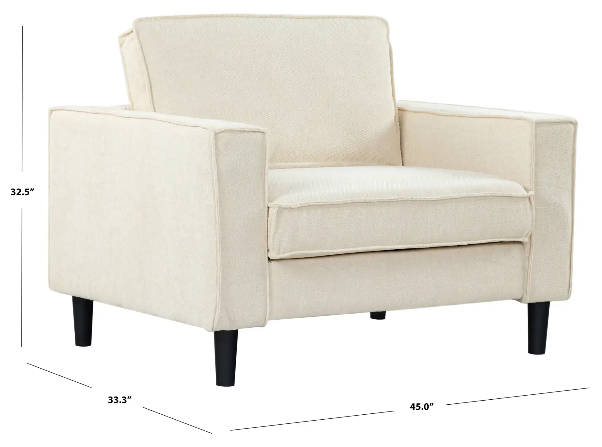 Kalyna Accent Chair in Cream, detail view