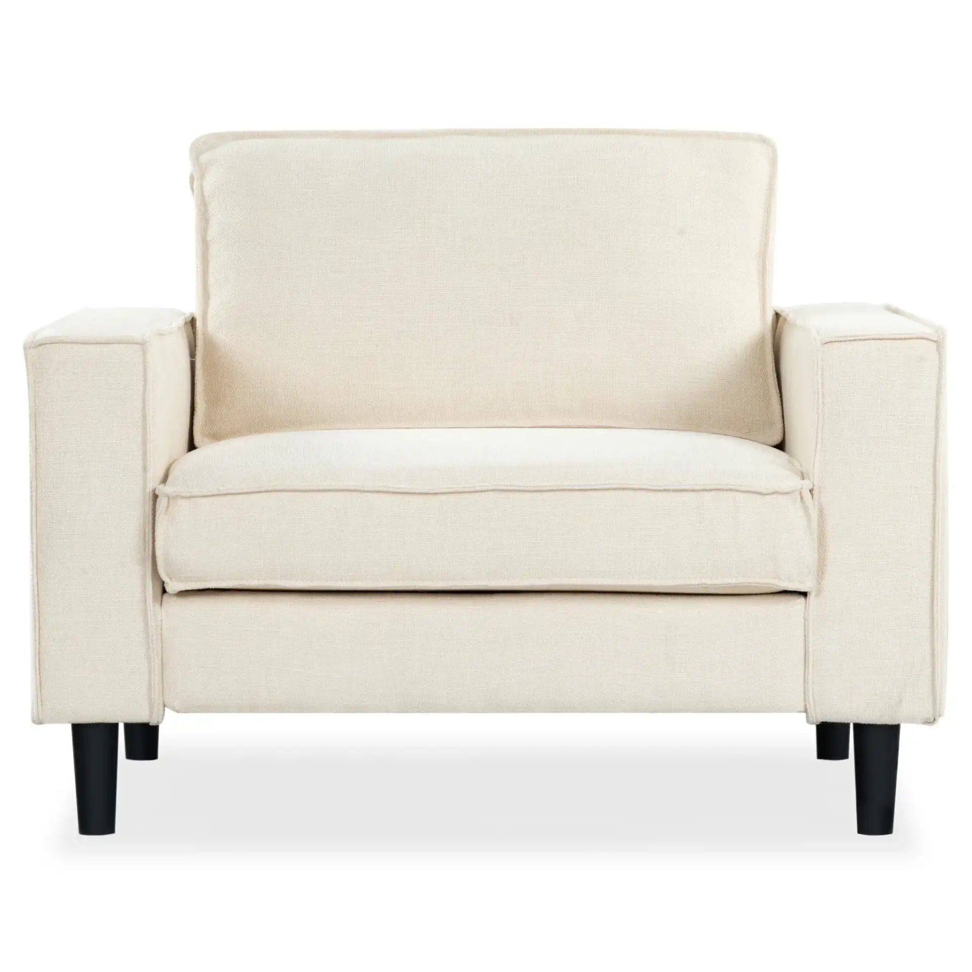 Kalyna Accent Chair in Cream, detail view