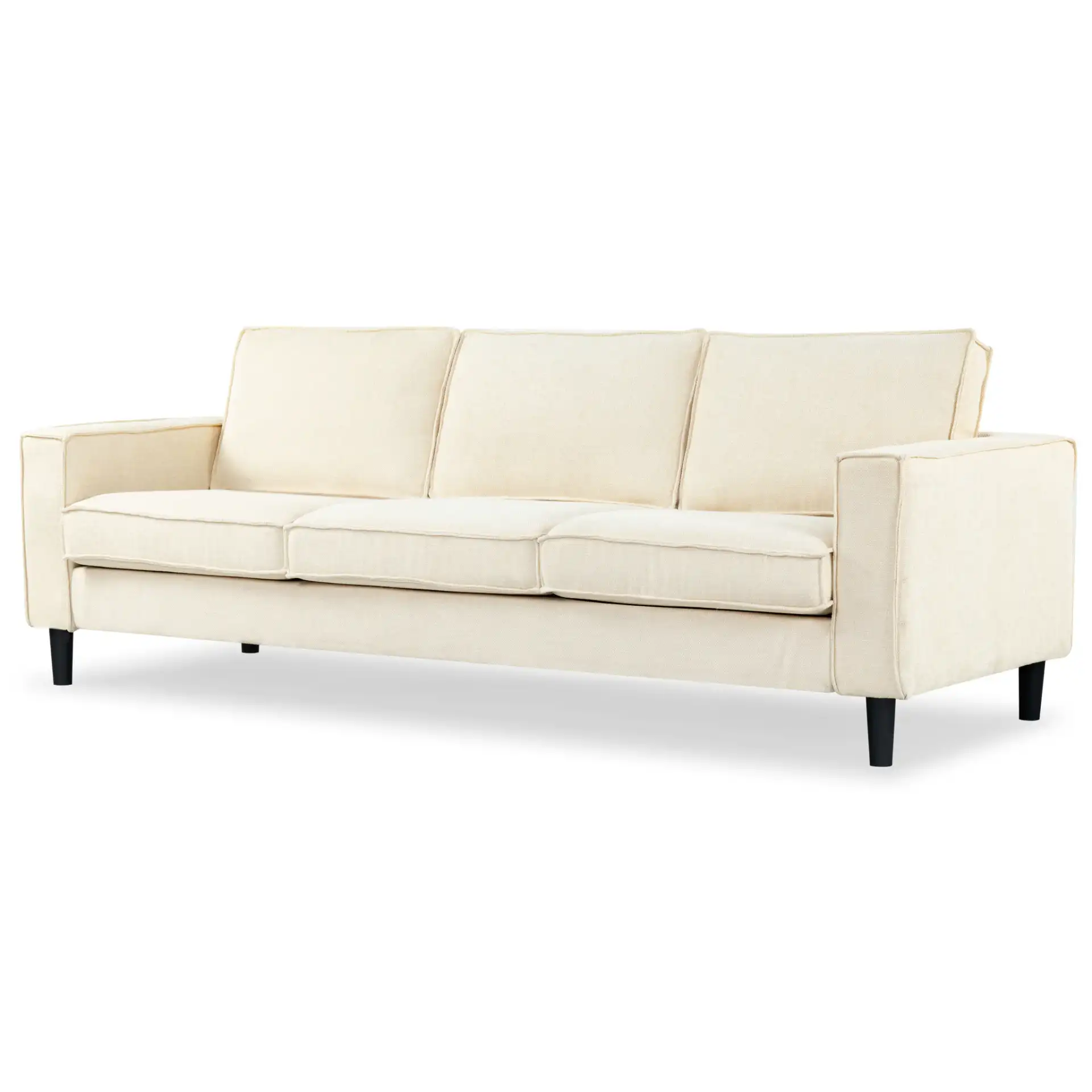 Kalyna Three-Seater Sofa in Cream, detail view