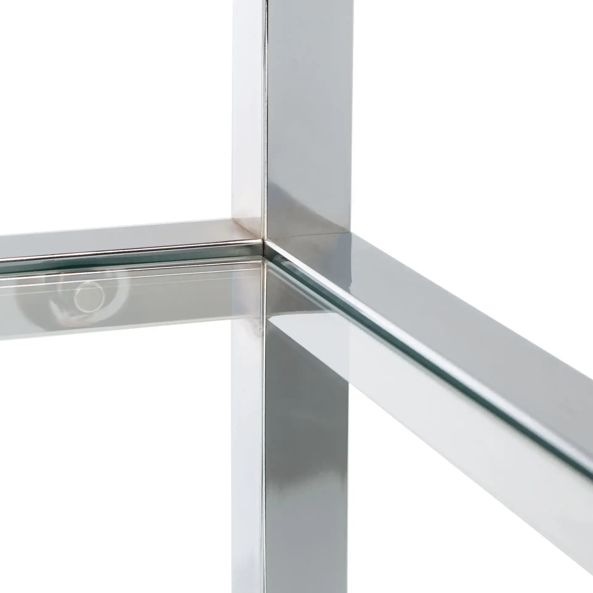Benoit Chrome Bookcase in Chrome in a styled room