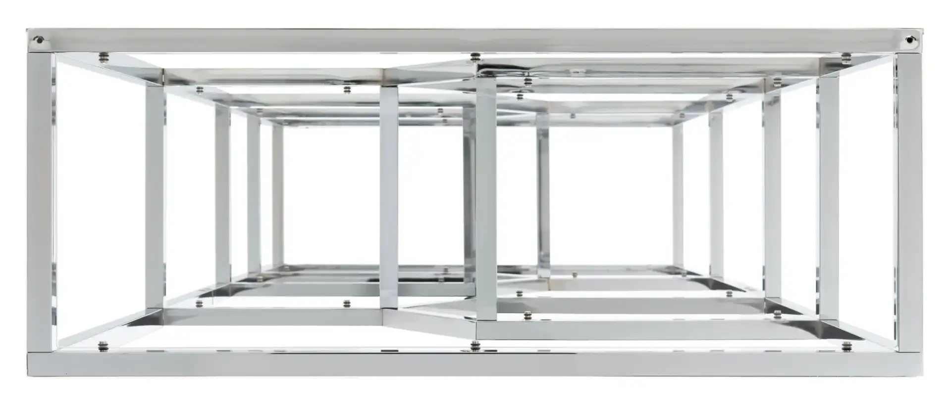 Benoit Chrome Bookcase in Chrome, detail view