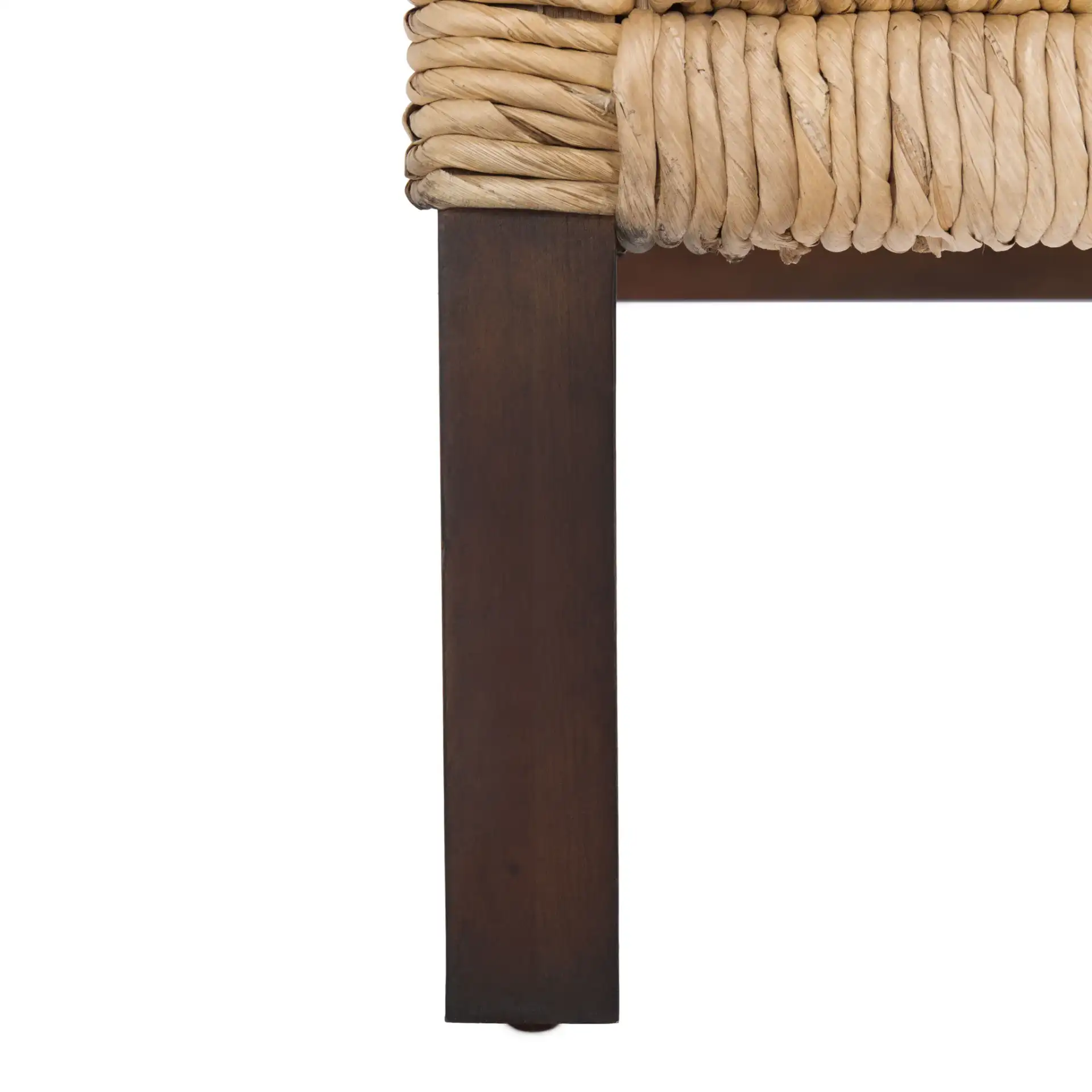 Willa Woven Banana Stem Bed in Natural / Brown, detail view