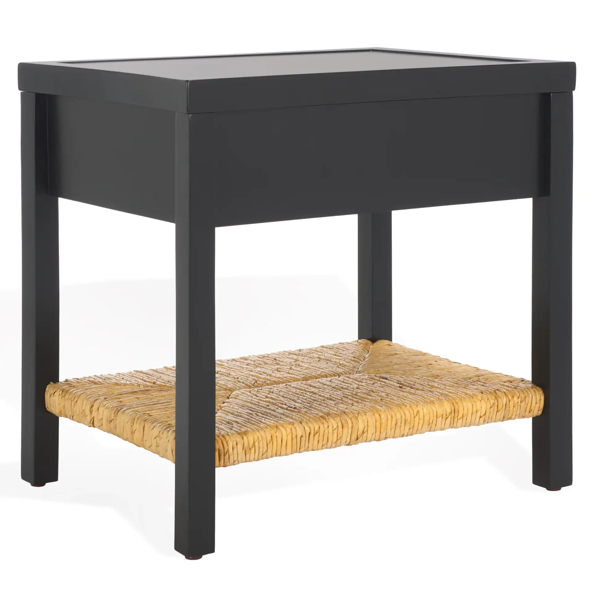 Berlynne Banana Stem Nightstand in Black / Natural, detail view