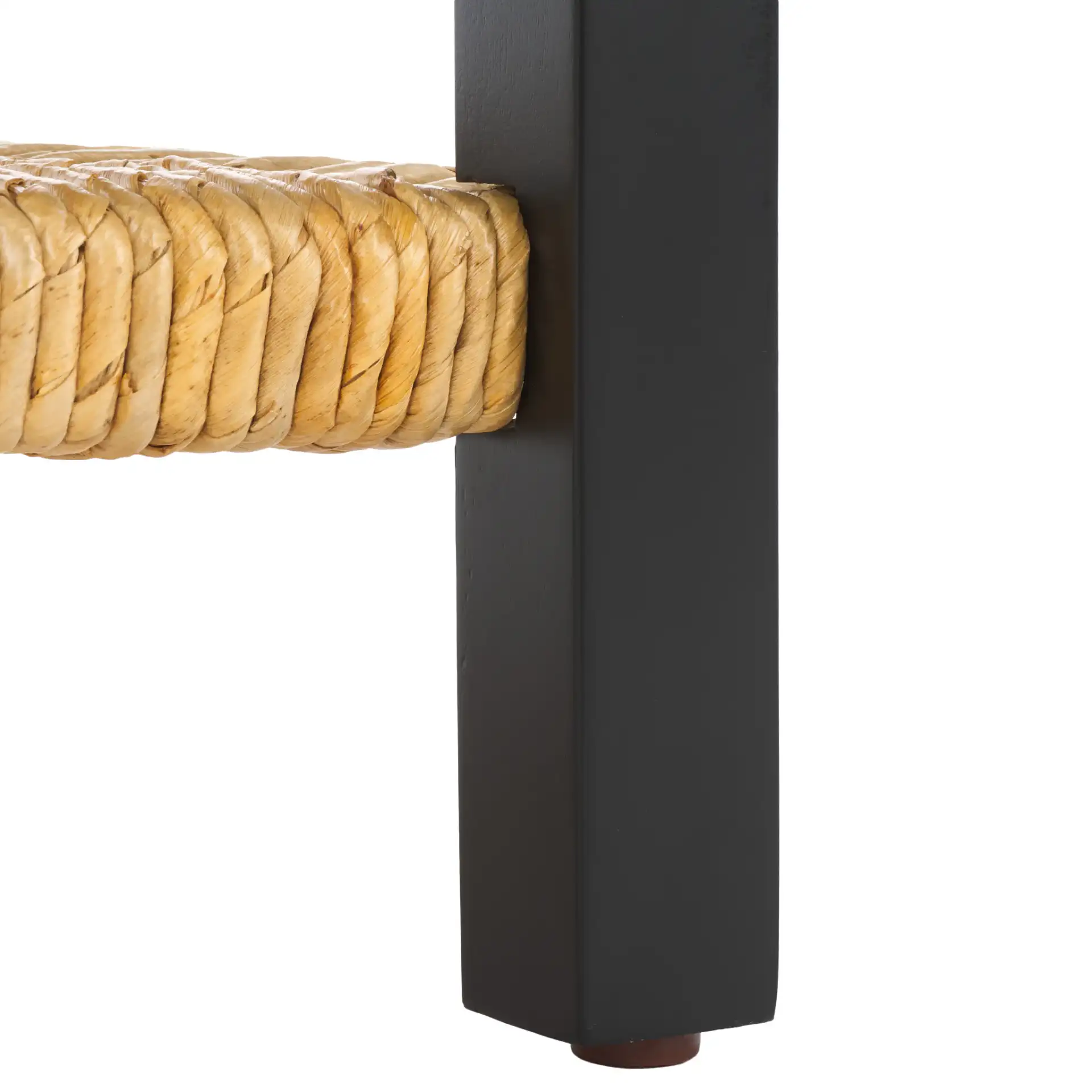 Berlynne Banana Stem Nightstand in Black / Natural, detail view