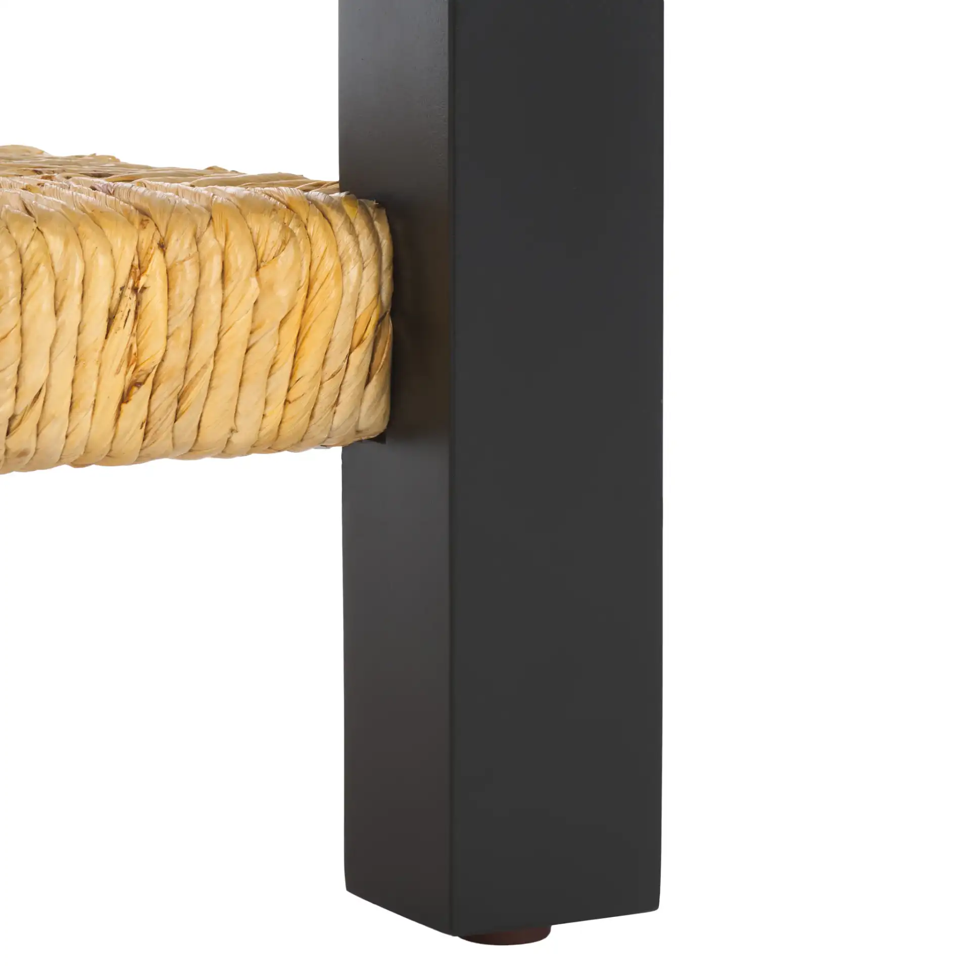 Berlynne Banana Console Table in Black / Natural, detail view