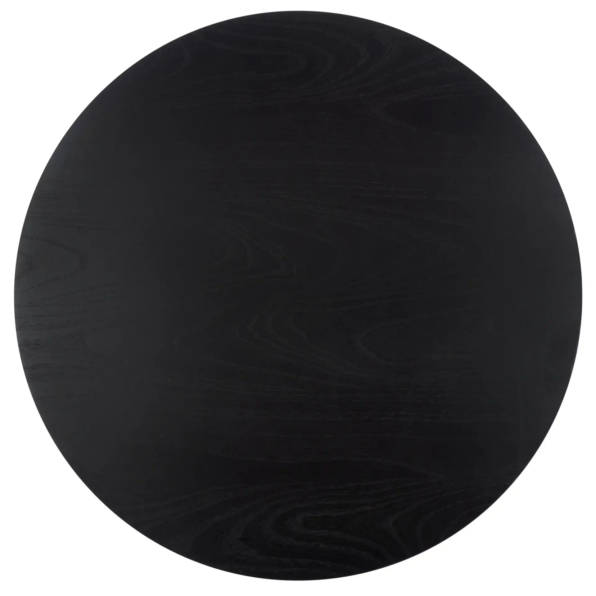 Audriella Round Wood Coffee Table in Black, detail view