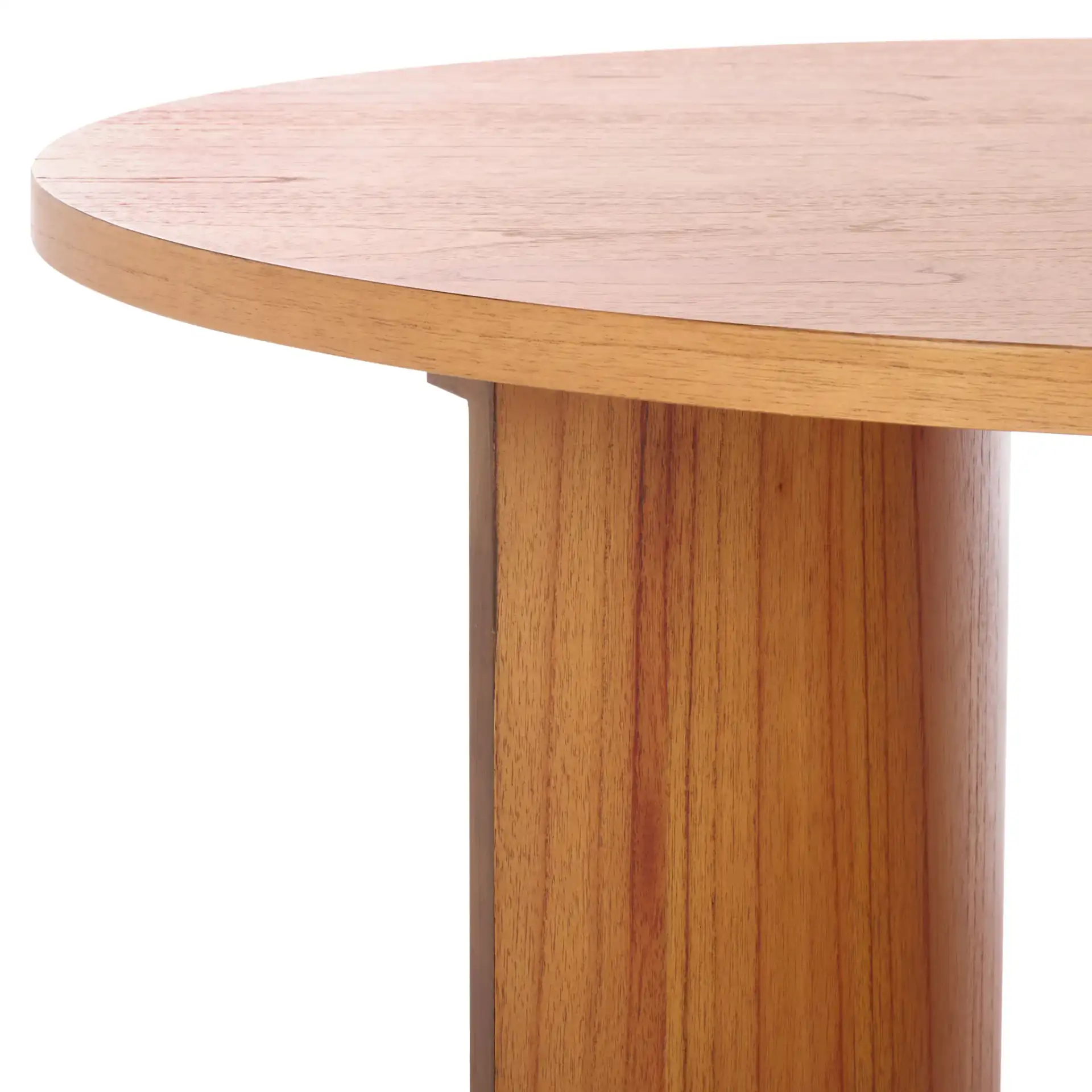 Audriella Round Wood Coffee Table in Natural in a styled room