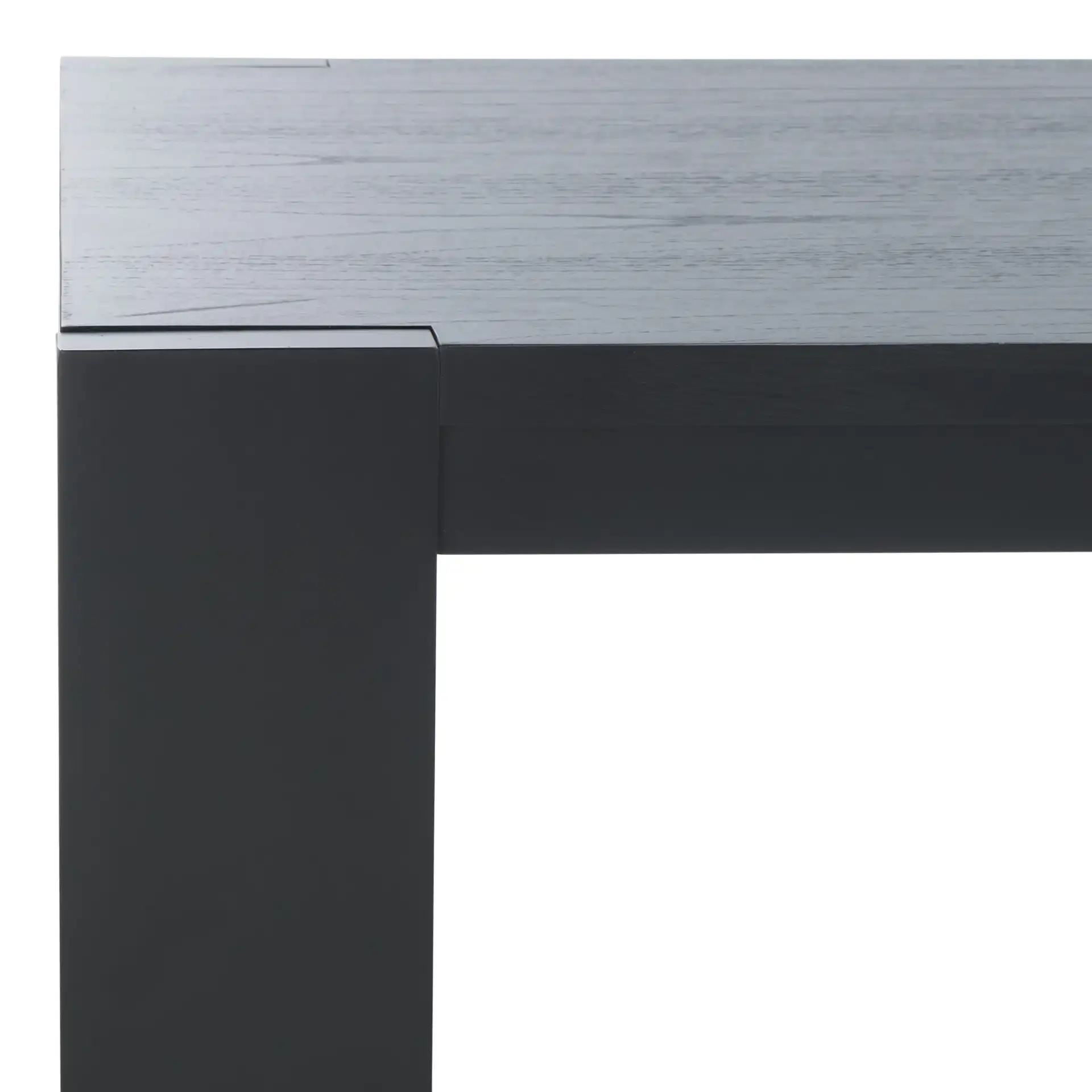 Nikole Rectangular Wood Coffee Table in Black in a styled room