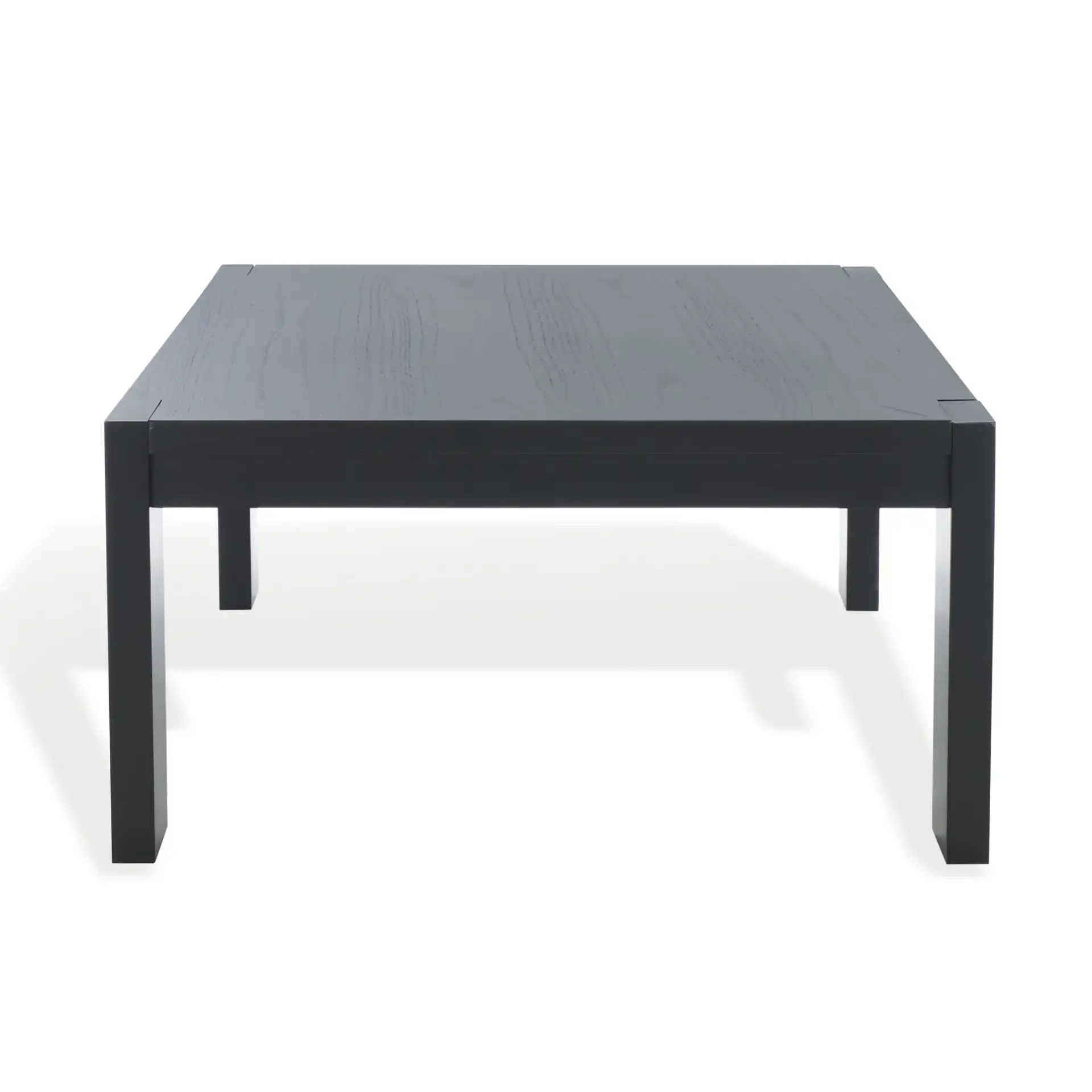 Nikole Rectangular Wood Coffee Table in Black, detail view