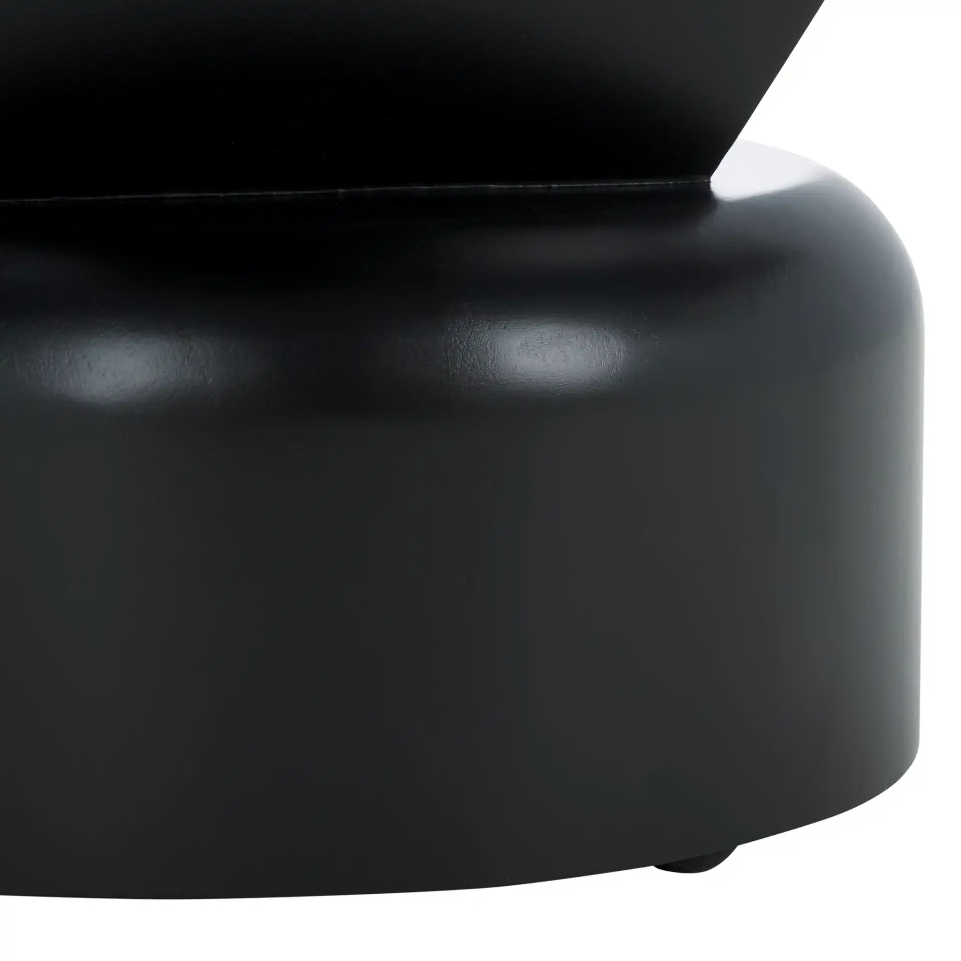 Jaymee Round Wood Accent Table in Black, detail view