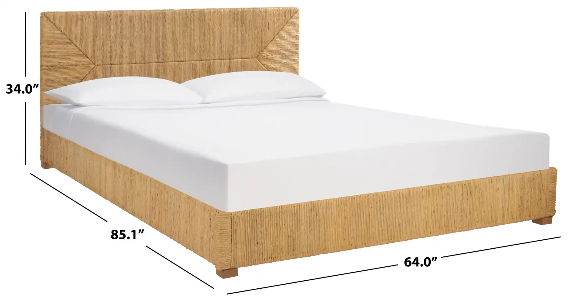 Glenburg Banana Stem Bed in Natural, detail view