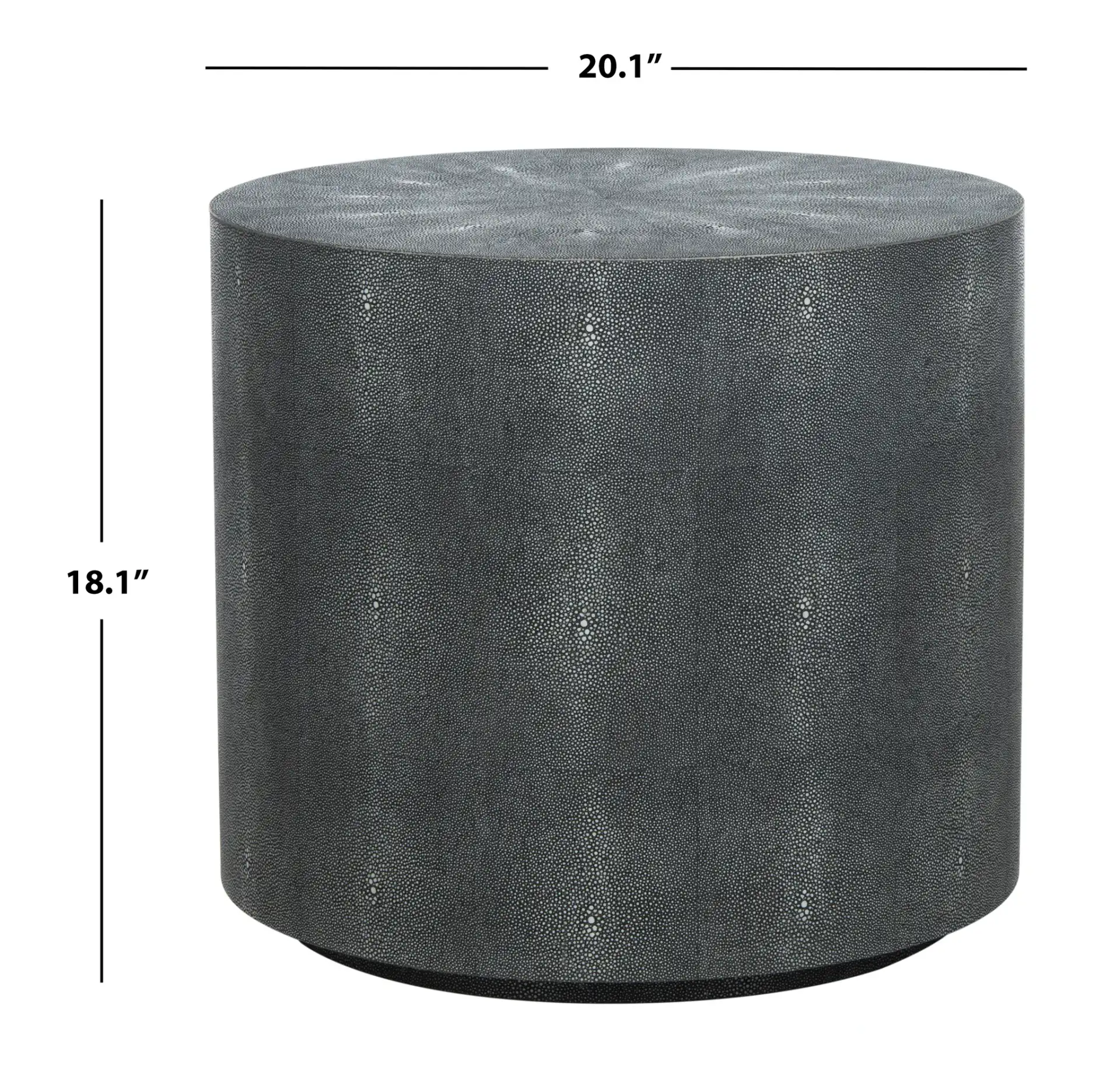 Diesel End Table in Black, detail view