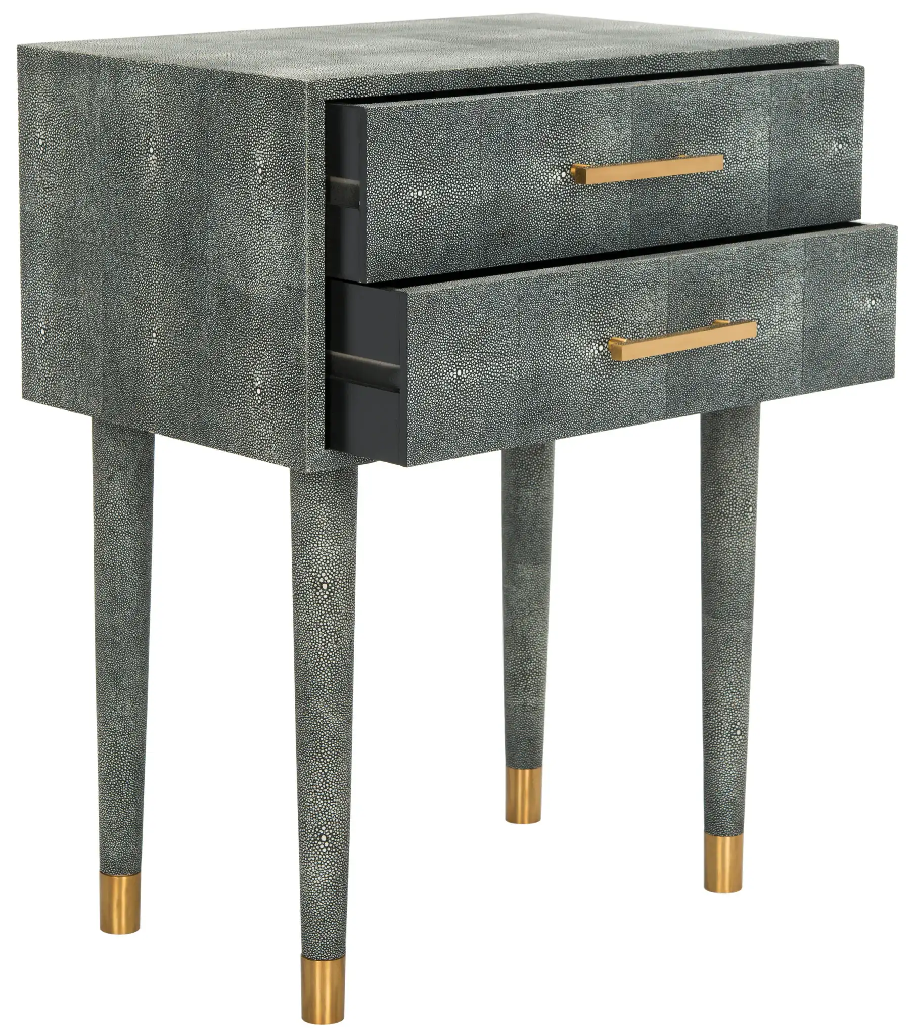 Nour End Table in Black, detail view