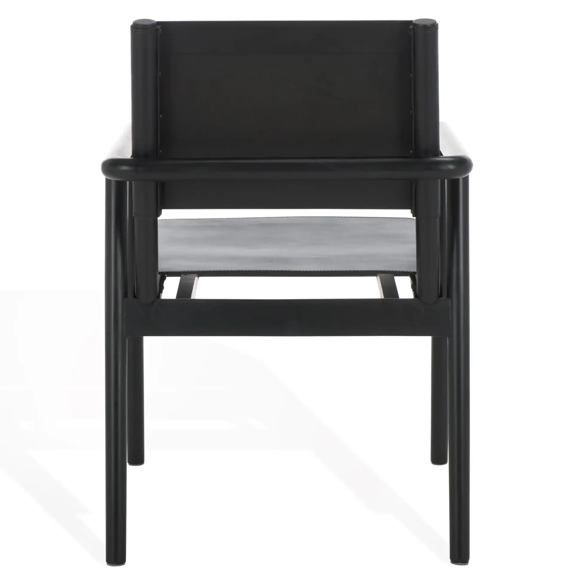 Hutson Leather Dining Chair in Tan / Natural, detail view