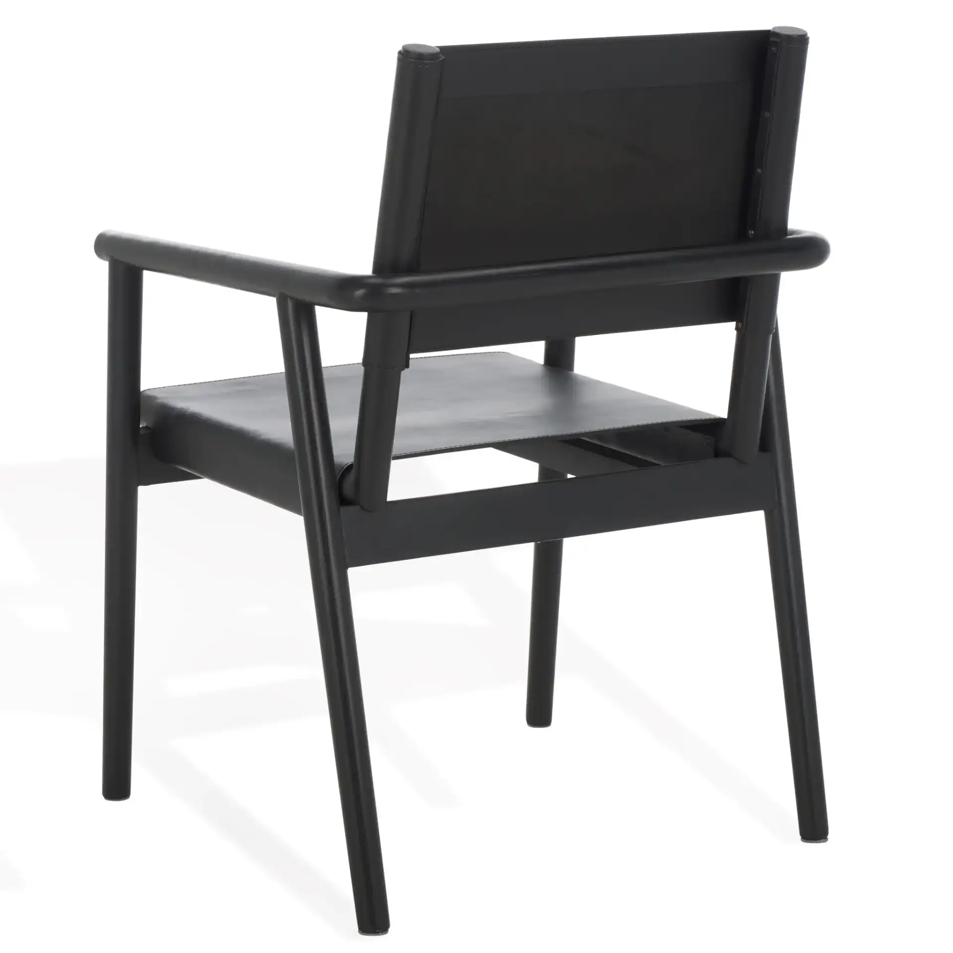 Hutson Leather Dining Chair in Tan / Natural, detail view