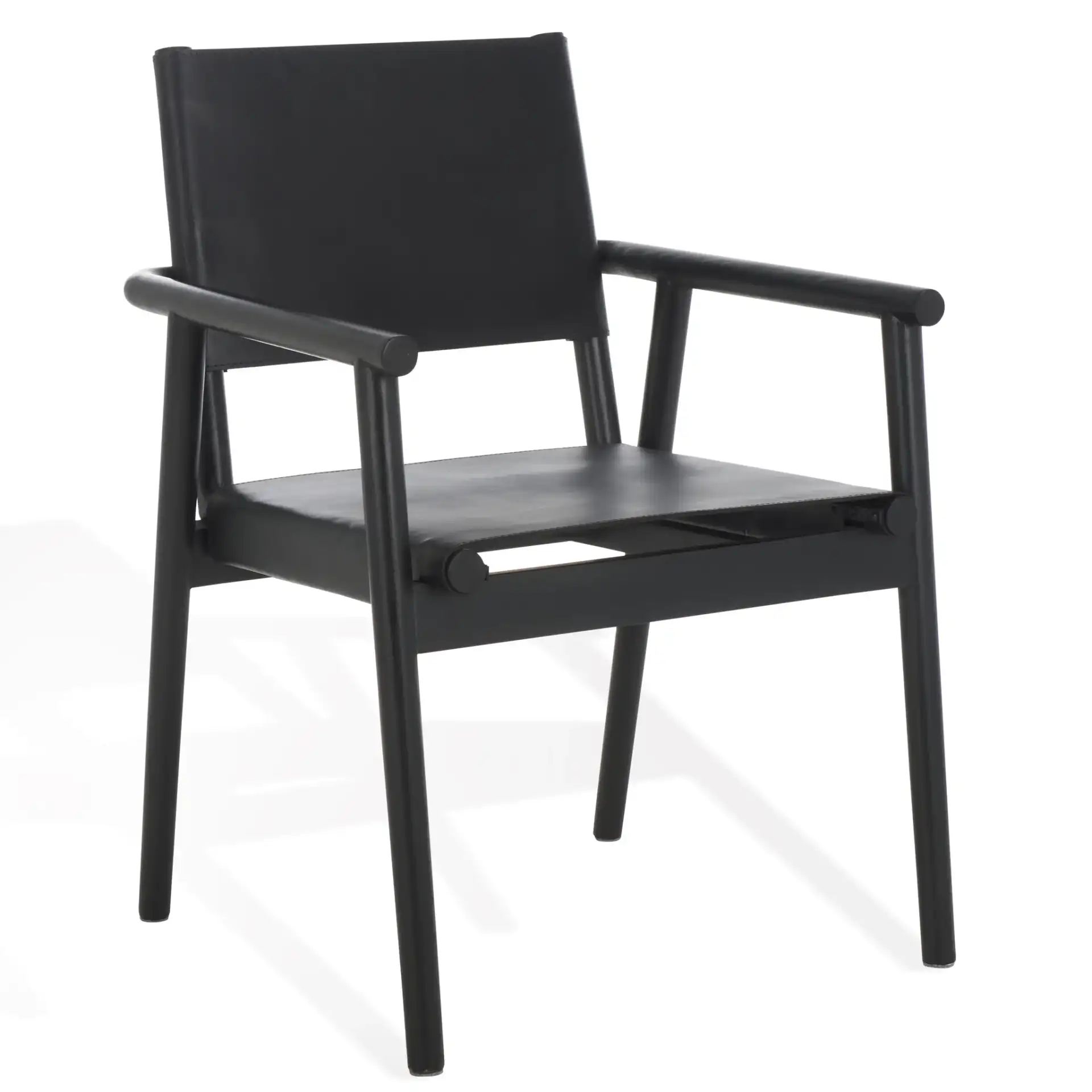 Hutson Leather Dining Chair in Tan / Natural