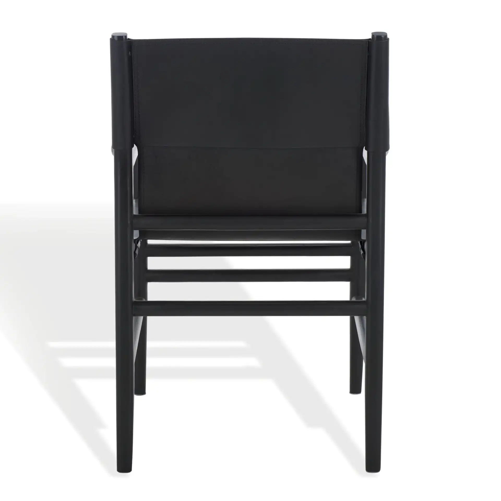Cassaphina Leather Arm Chair in Black, detail view