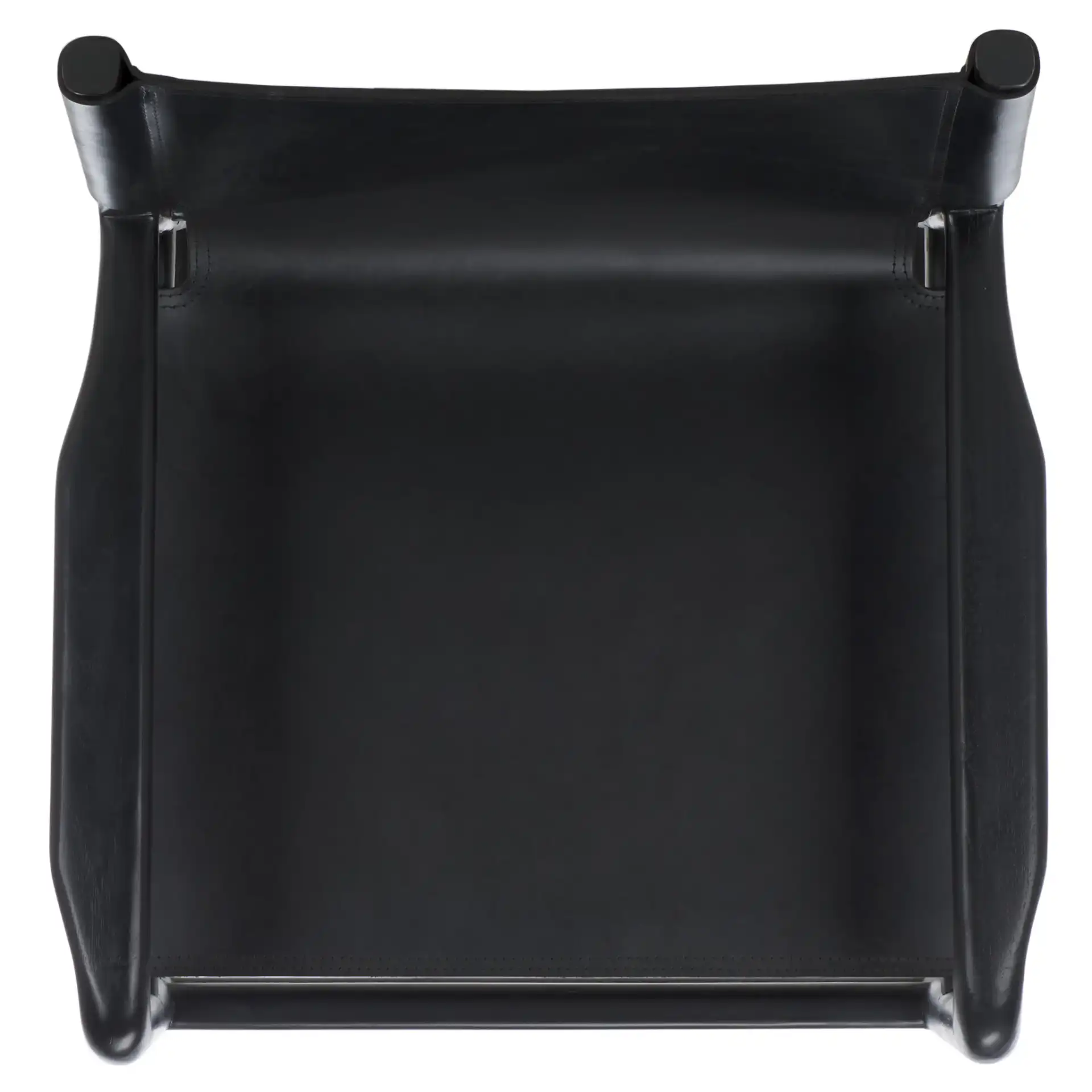 Cassaphina Leather Arm Chair in Black, detail view