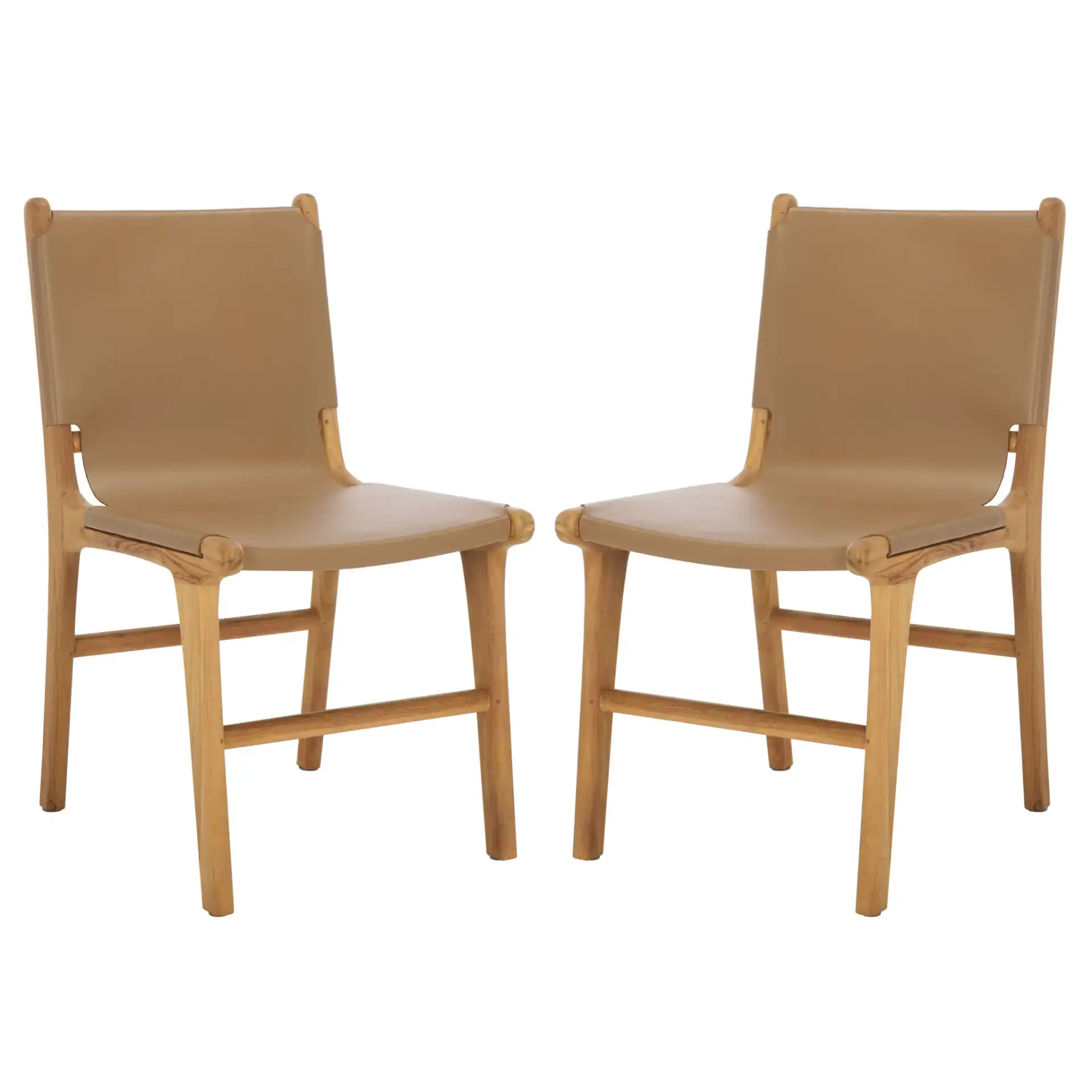 Cassaphina Leather Dining Chair (Set of 2) in Black