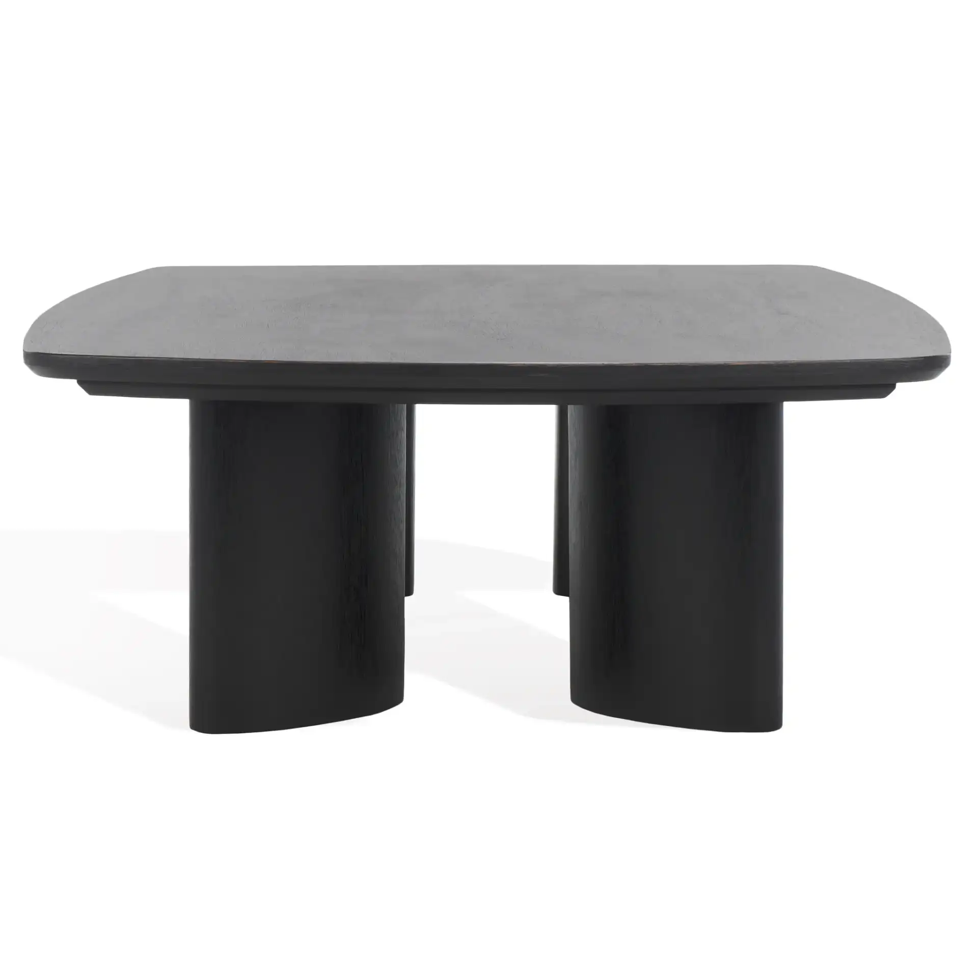 Barnard Rectangle Wood Coffee Table in Black, detail view