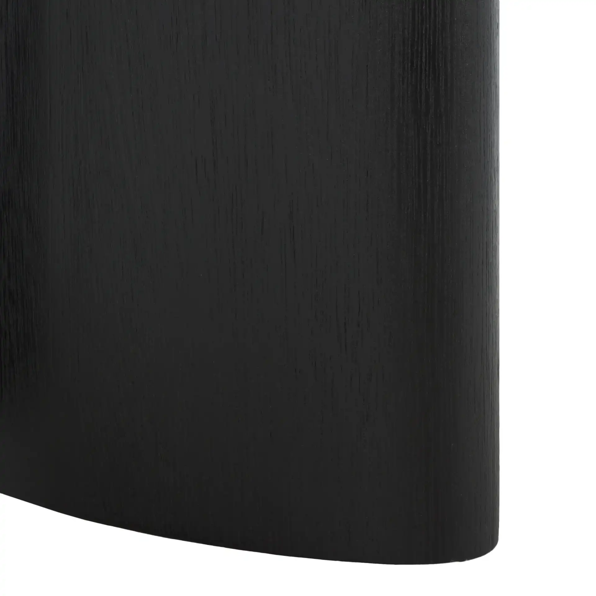 Barnard Round Wood Coffee Table in Black, detail view
