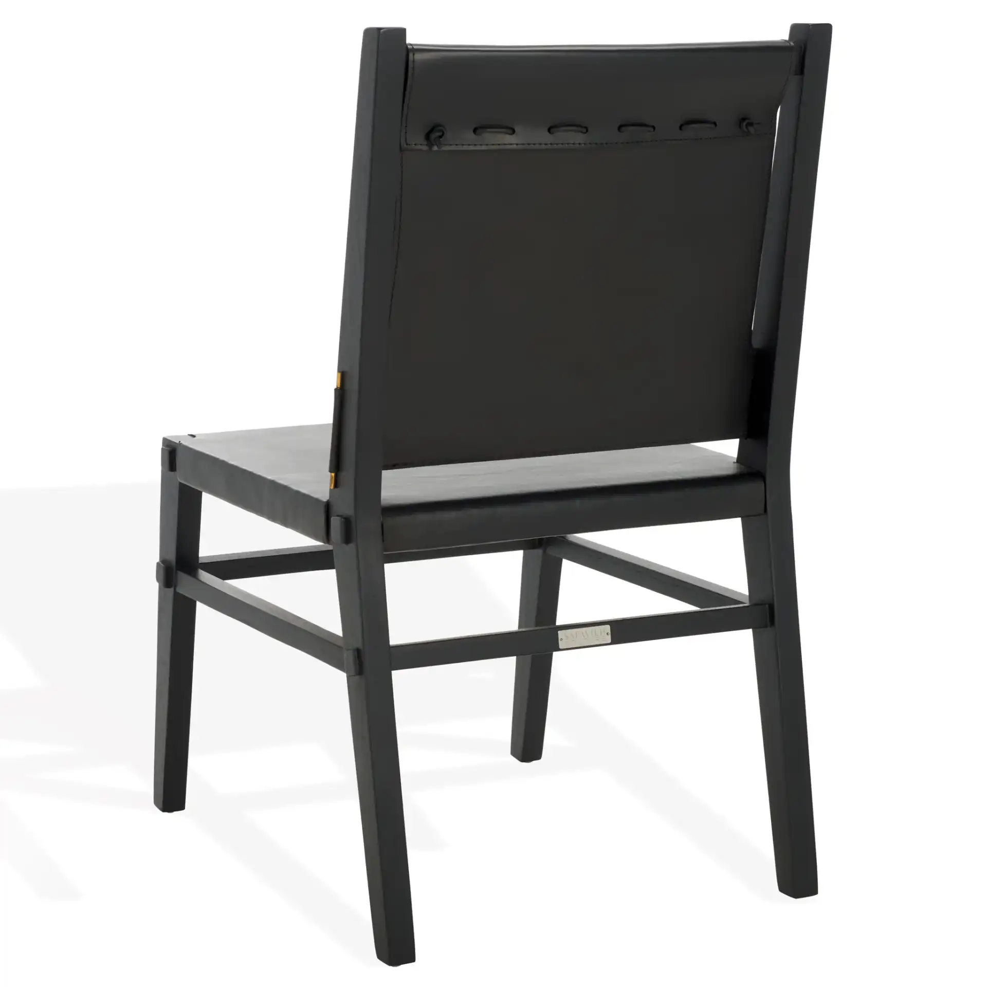 Catriella Leather Dining Chair (Set of 2) in Tan / Natural, detail view
