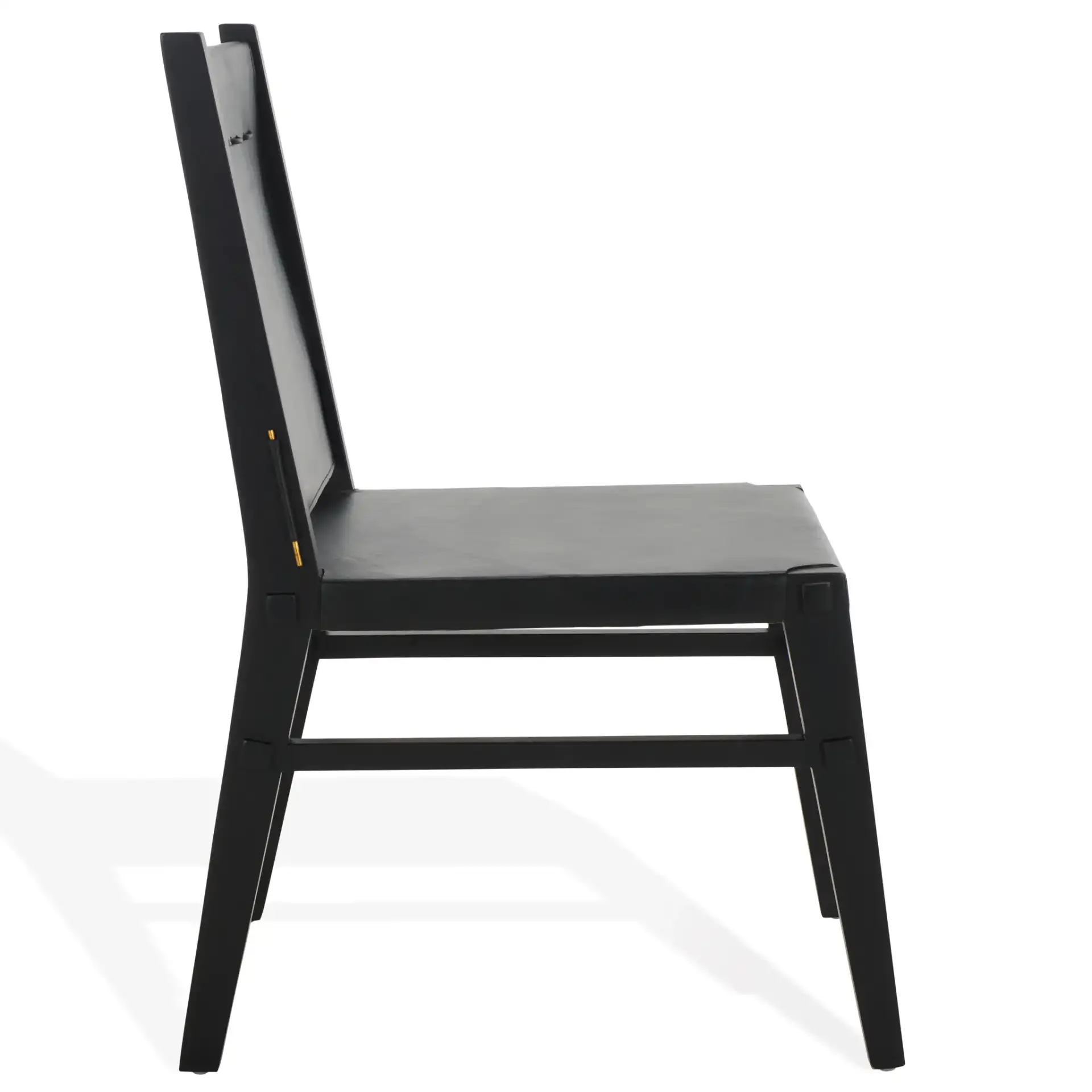 Catriella Leather Dining Chair (Set of 2) in Tan / Natural, detail view