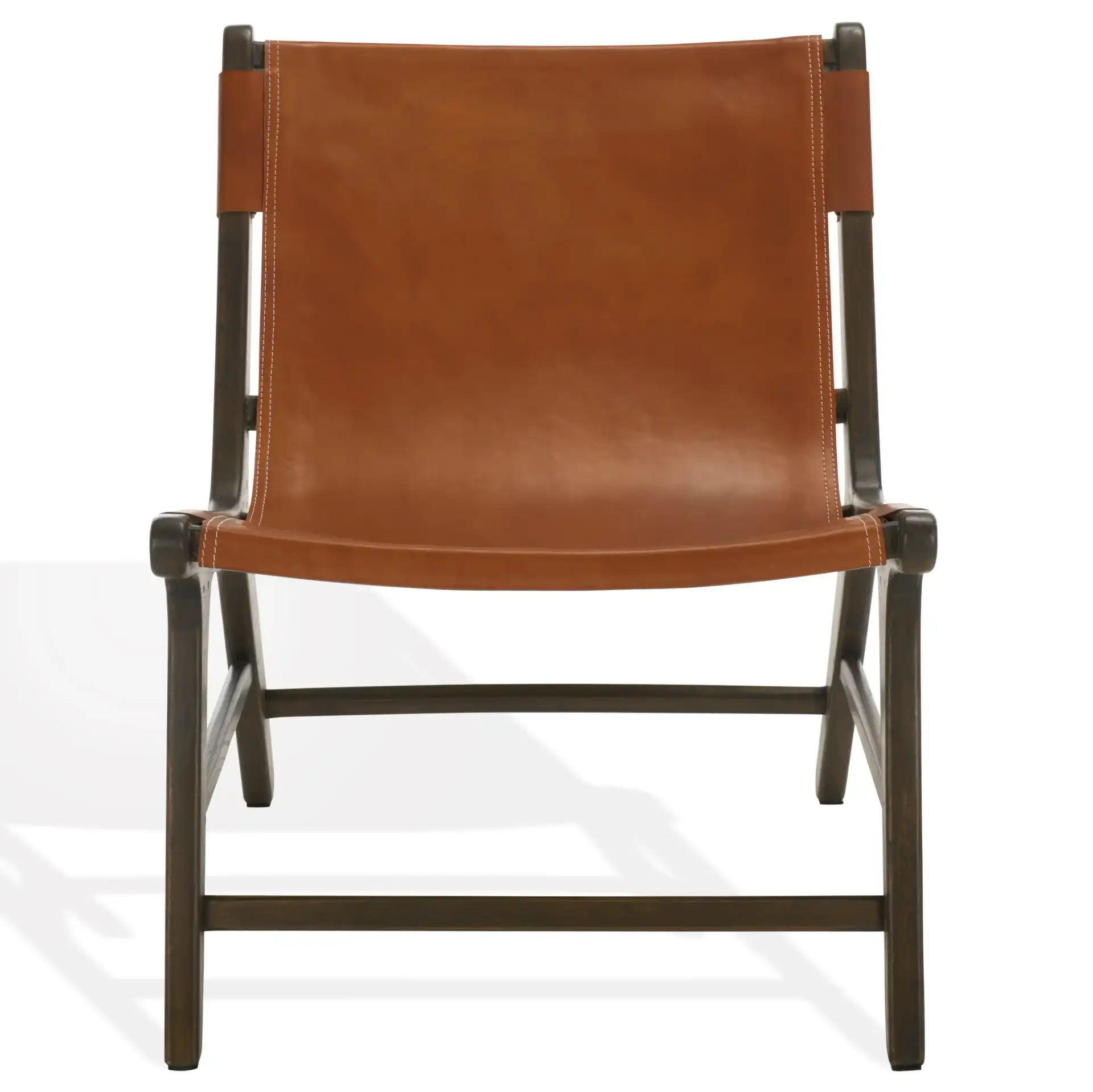 Alanarose Leather Accent Chair in Tan / Natural, detail view
