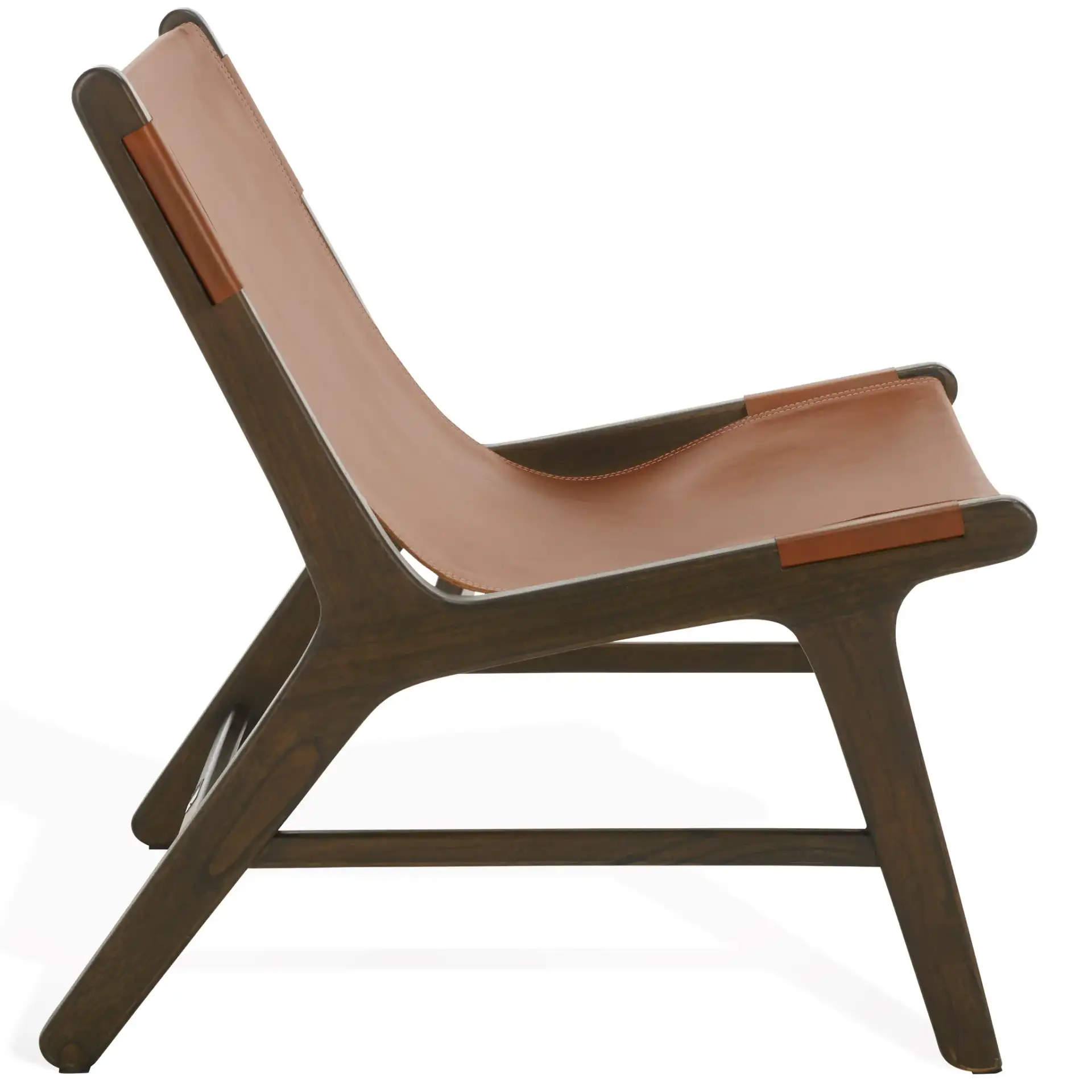 Alanarose Leather Accent Chair in Tan / Natural, detail view