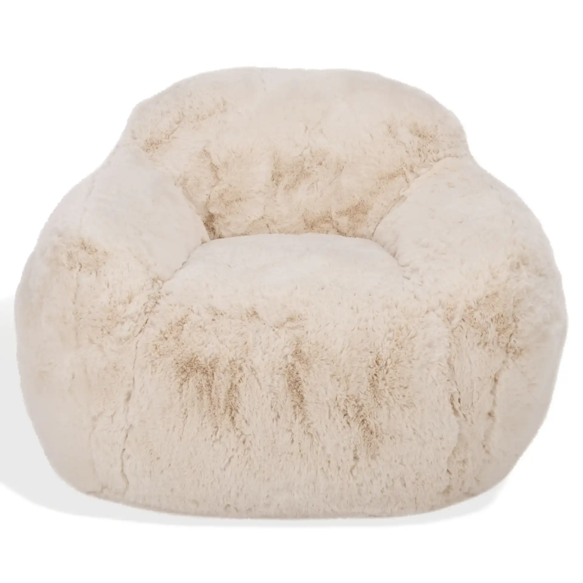 Lorianna Bean Bag Chair in Cream, detail view