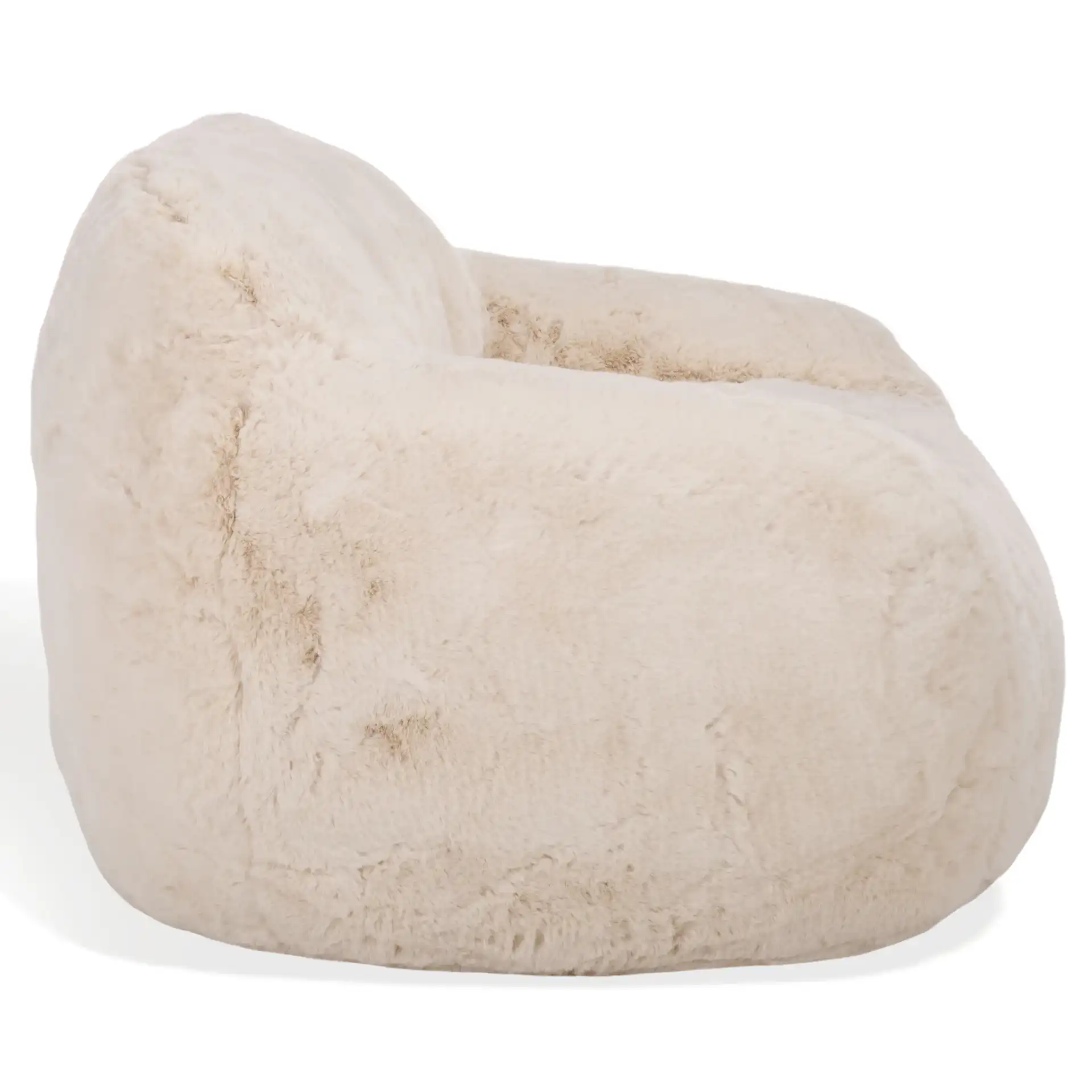 Lorianna Bean Bag Chair in Cream, detail view