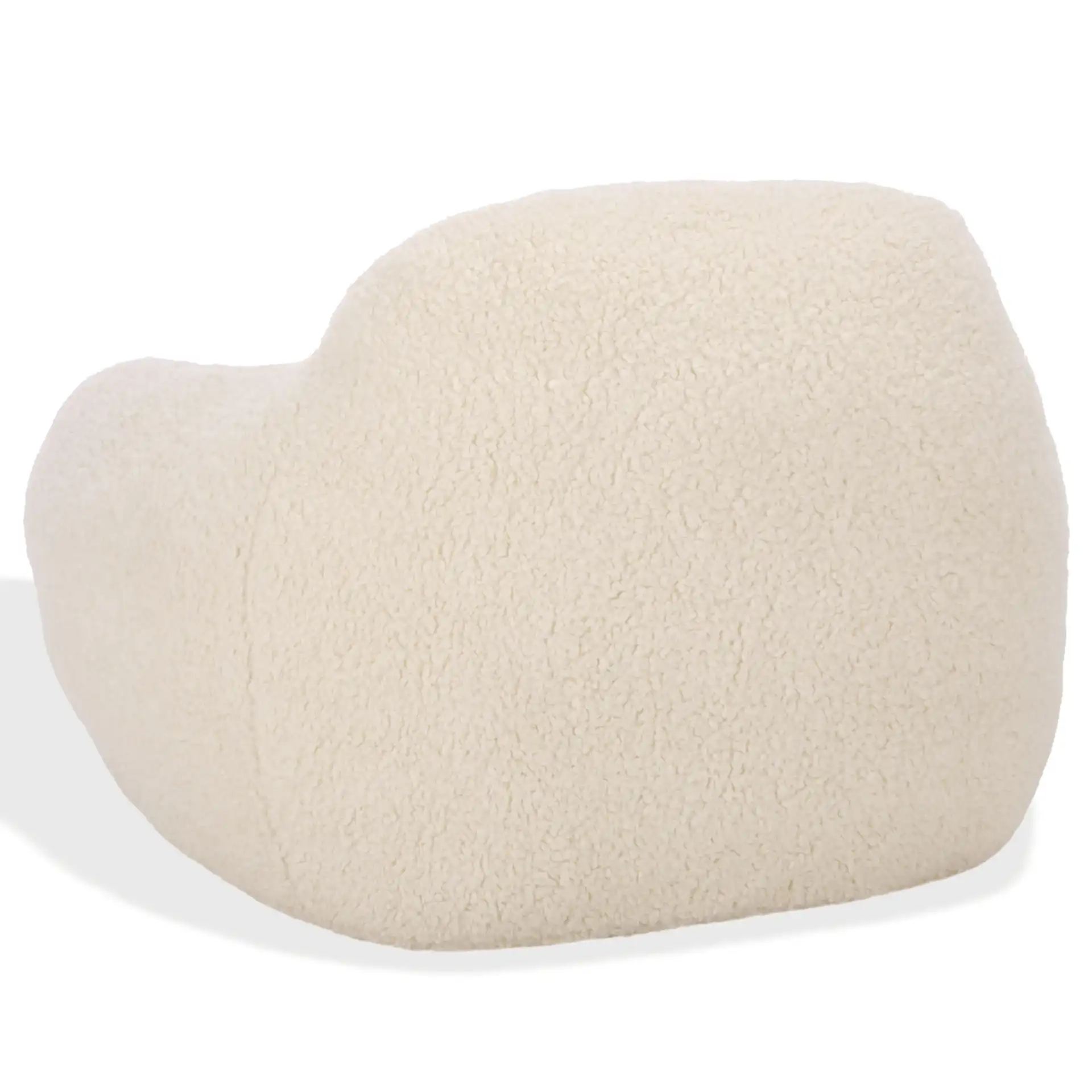 Lorianna Bean Bag Chair in White, detail view